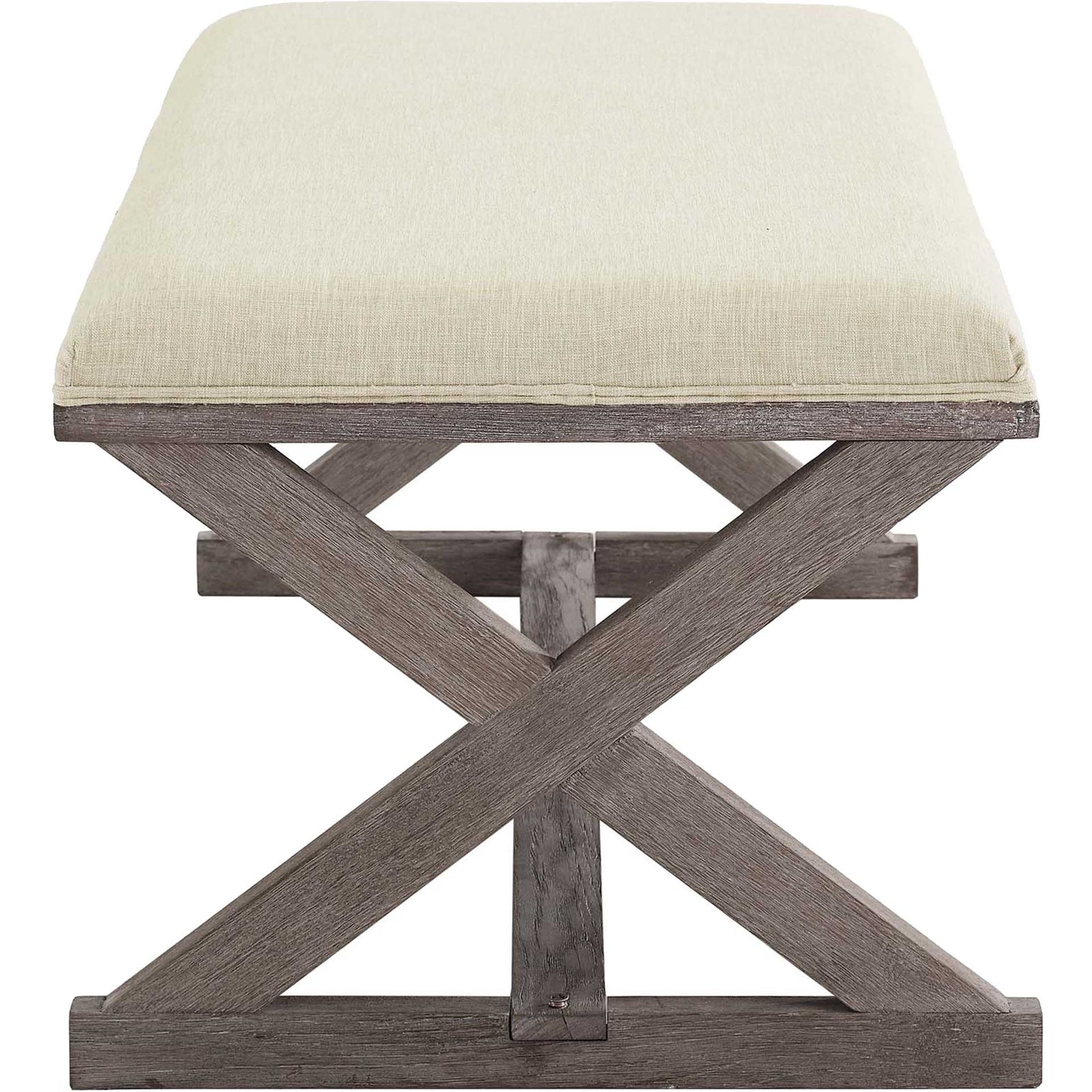 Park X-Brace Fabric Bench Beige
