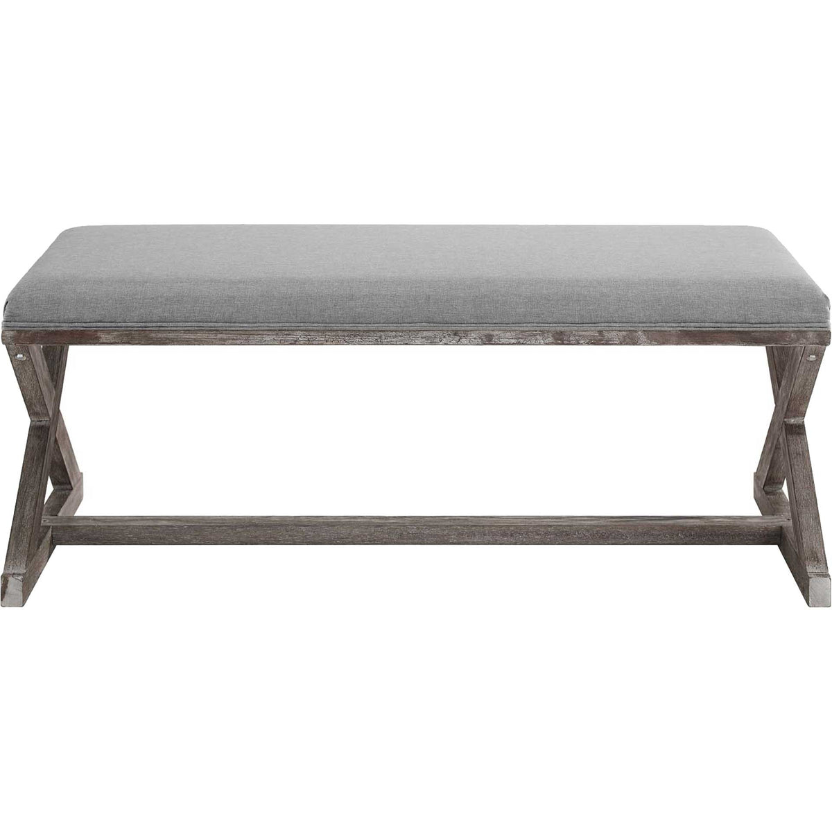 Park X-Brace Fabric Bench Light Gray