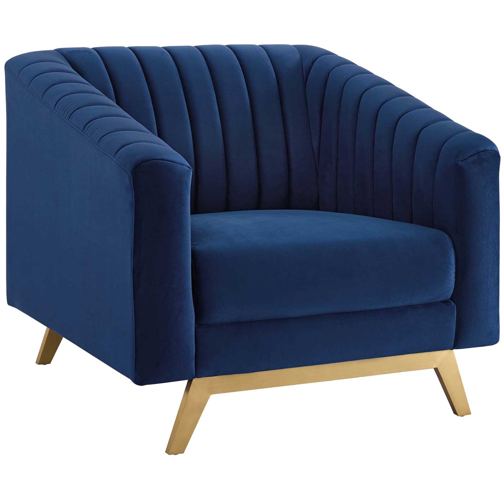 Vanessa Velvet Armchair Navy
