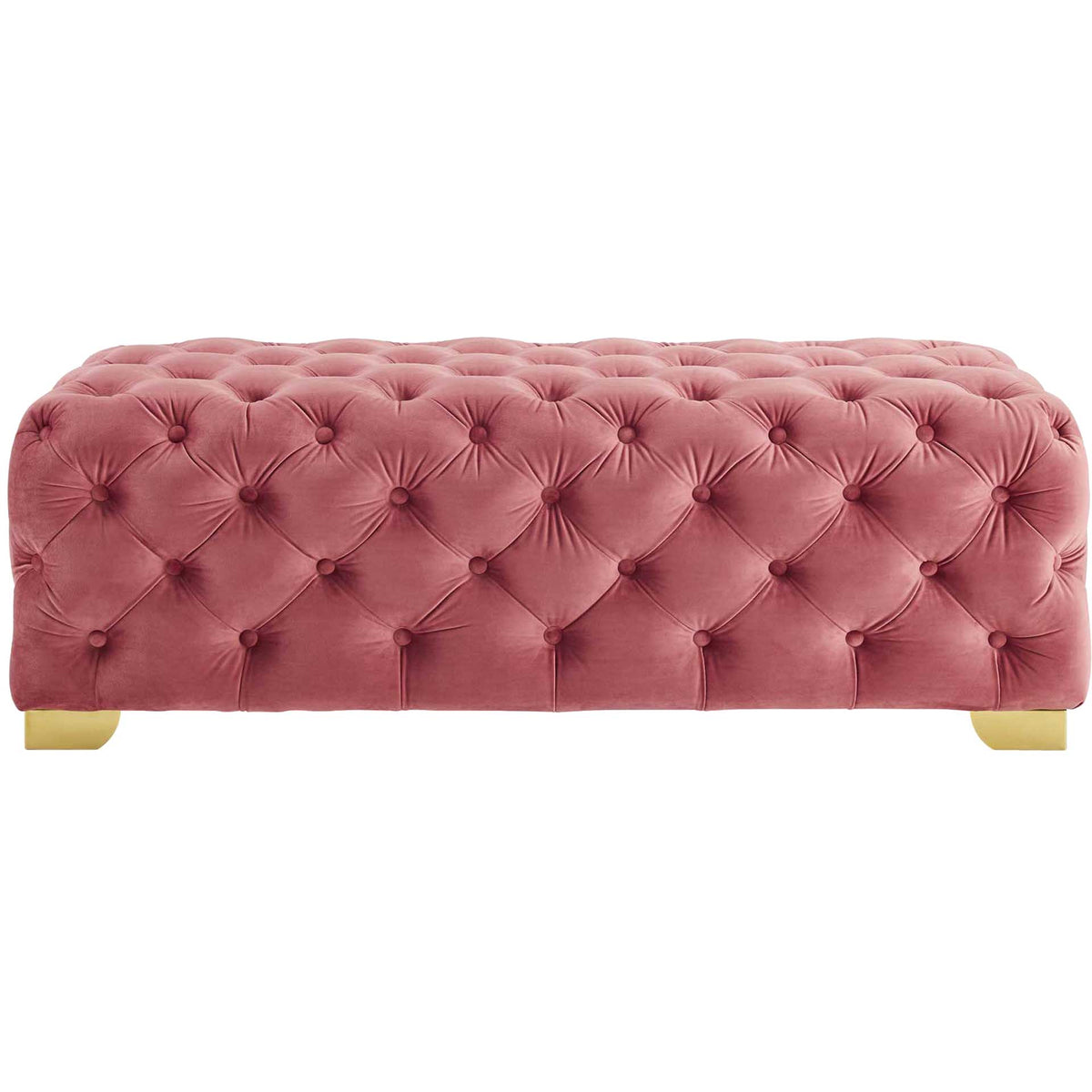 Sarah Velvet Bench Dusty Rose