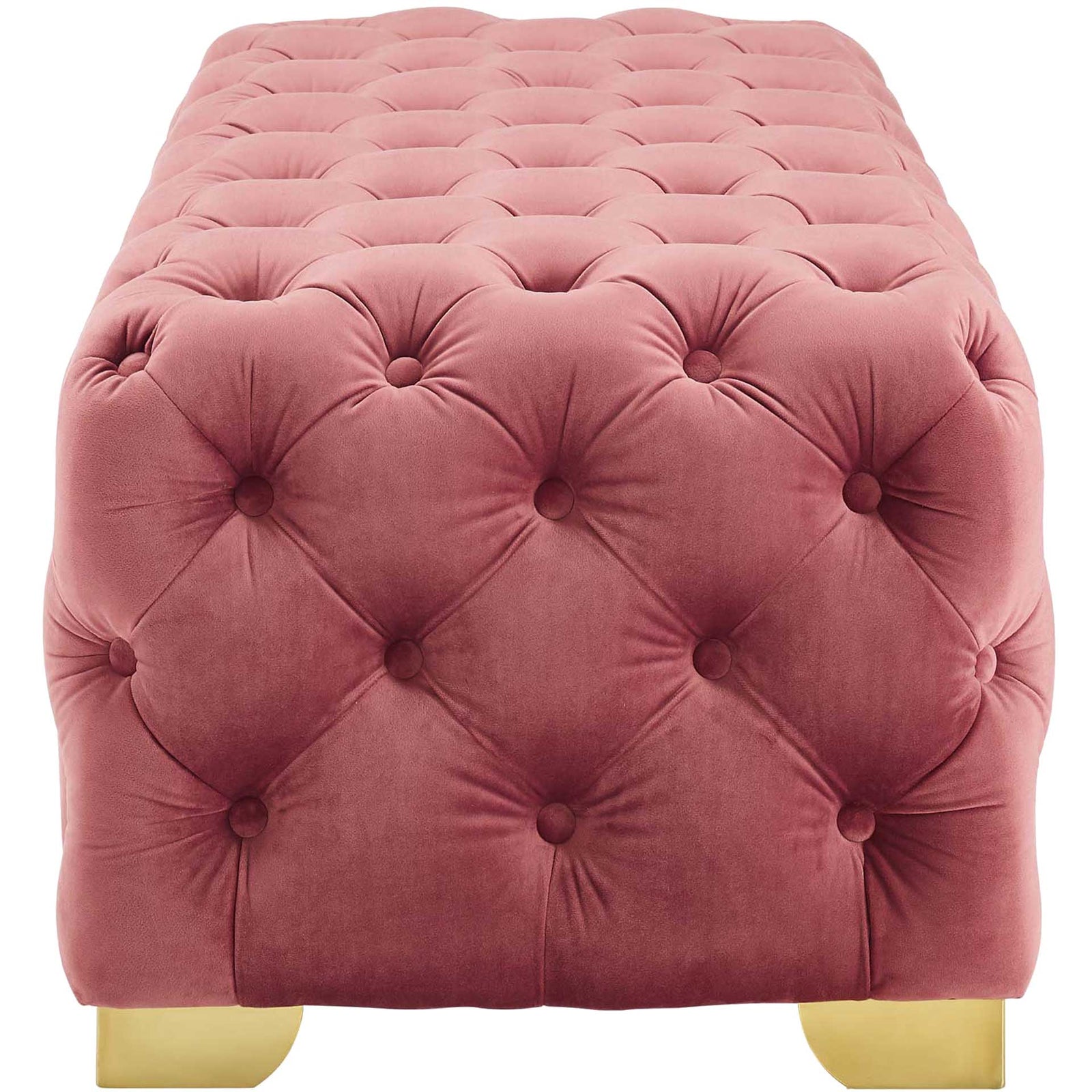 Sarah Velvet Bench Dusty Rose