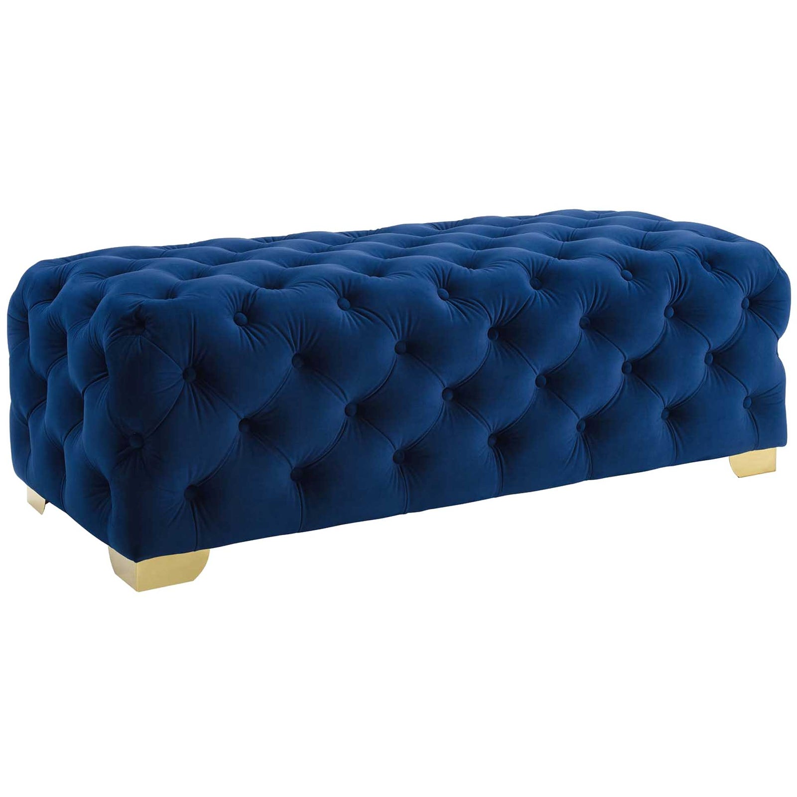 Sarah Velvet Bench Navy