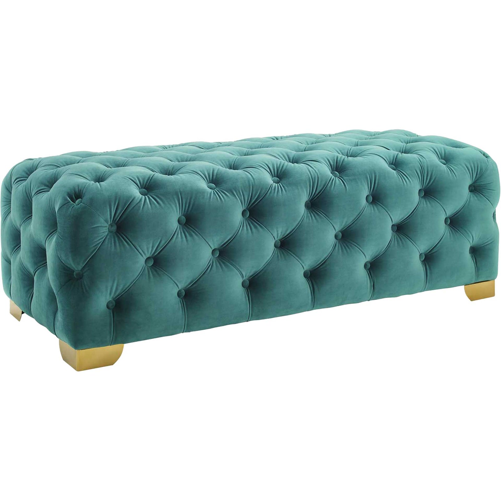 Sarah Velvet Bench Teal