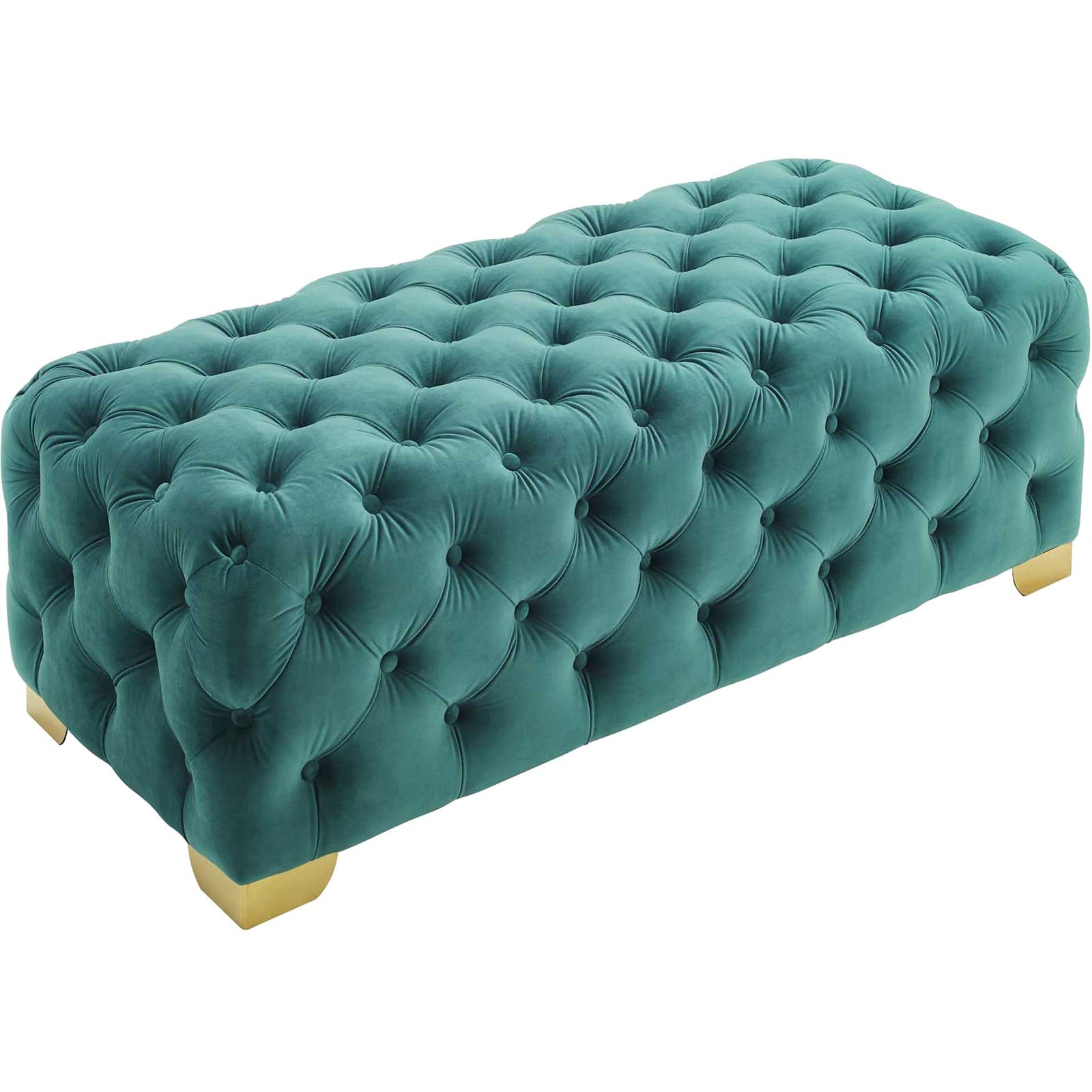Sarah Velvet Bench Teal