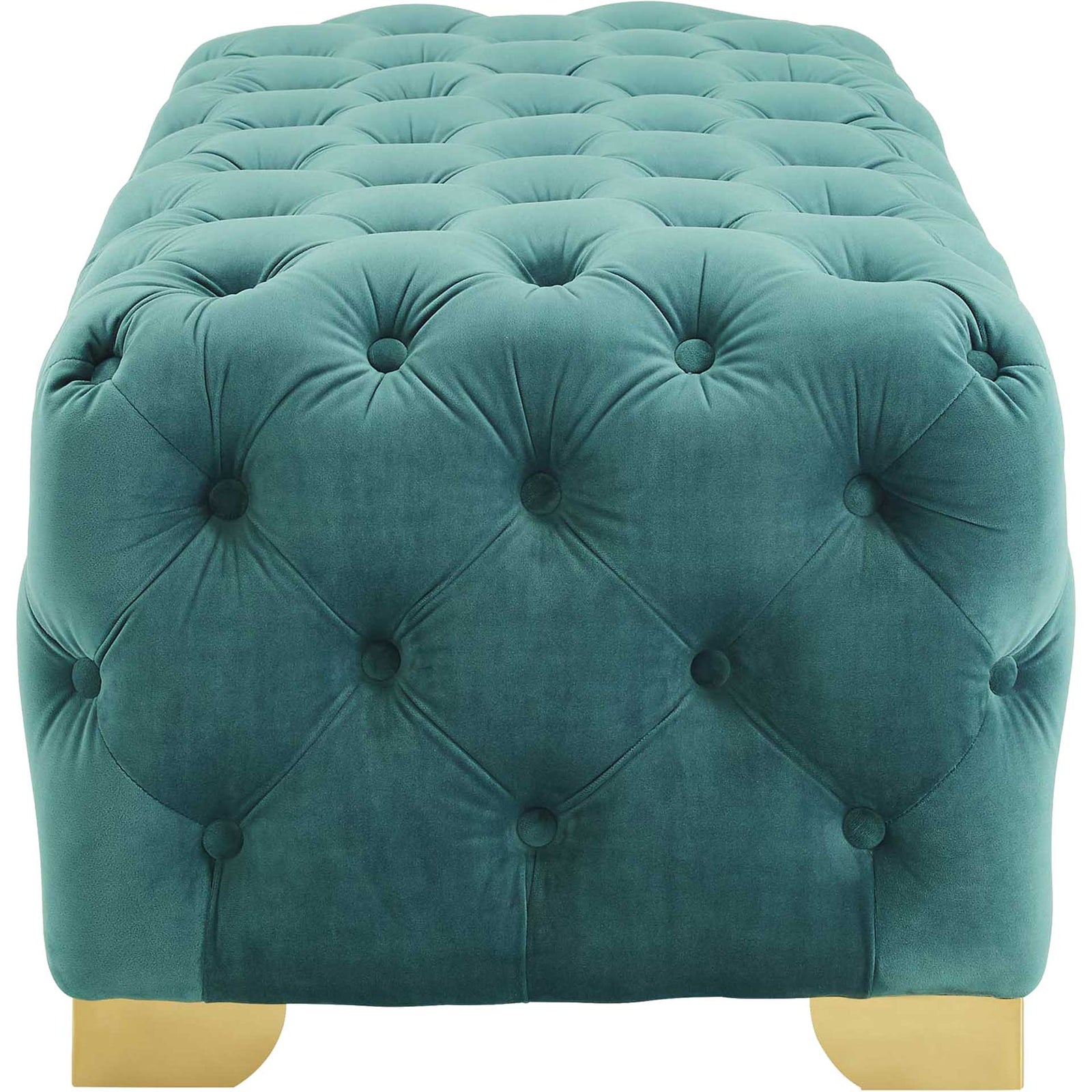 Sarah Velvet Bench Teal