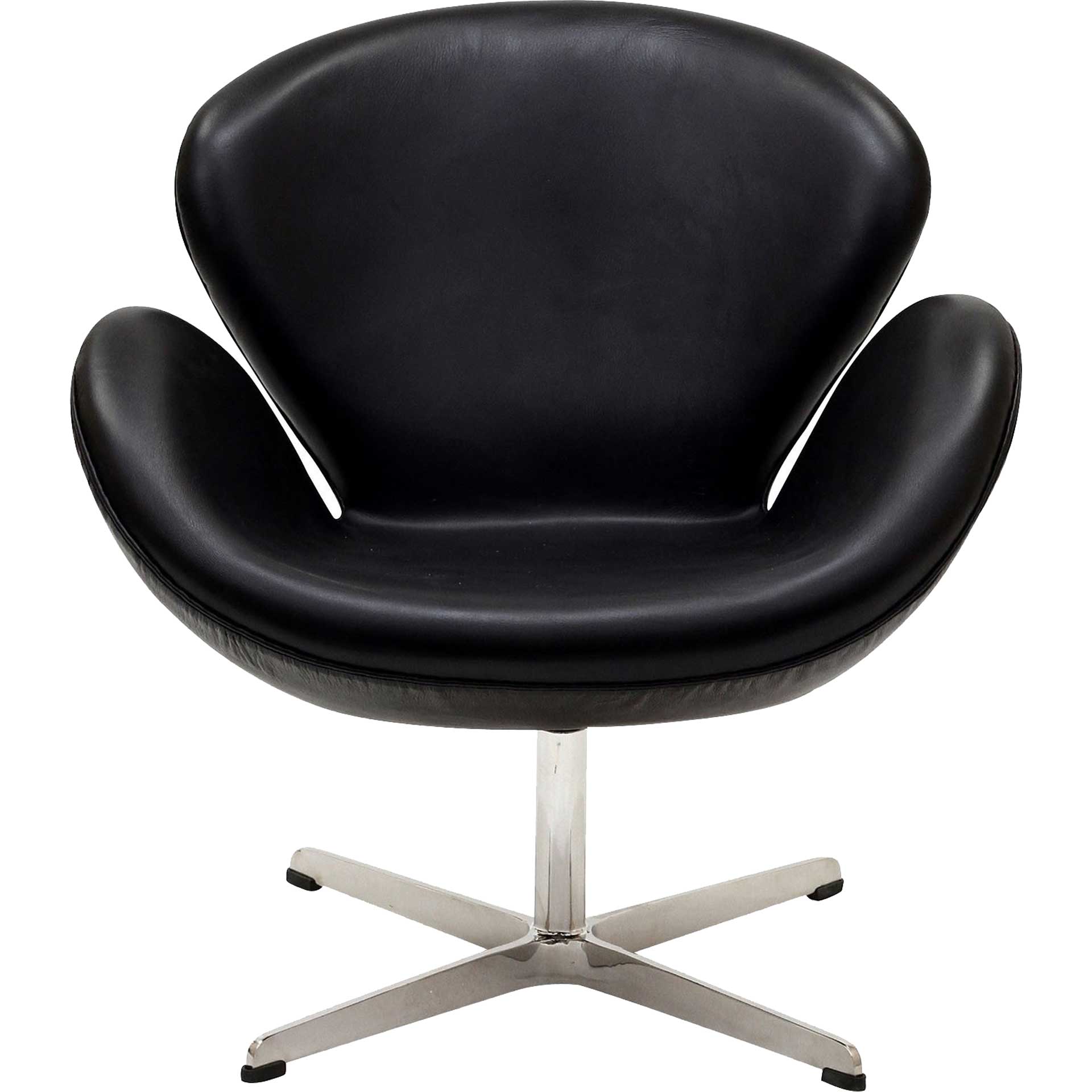 Wind Leather Lounge Chair Black