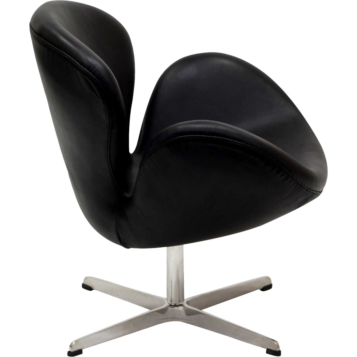 Wind Leather Lounge Chair Black