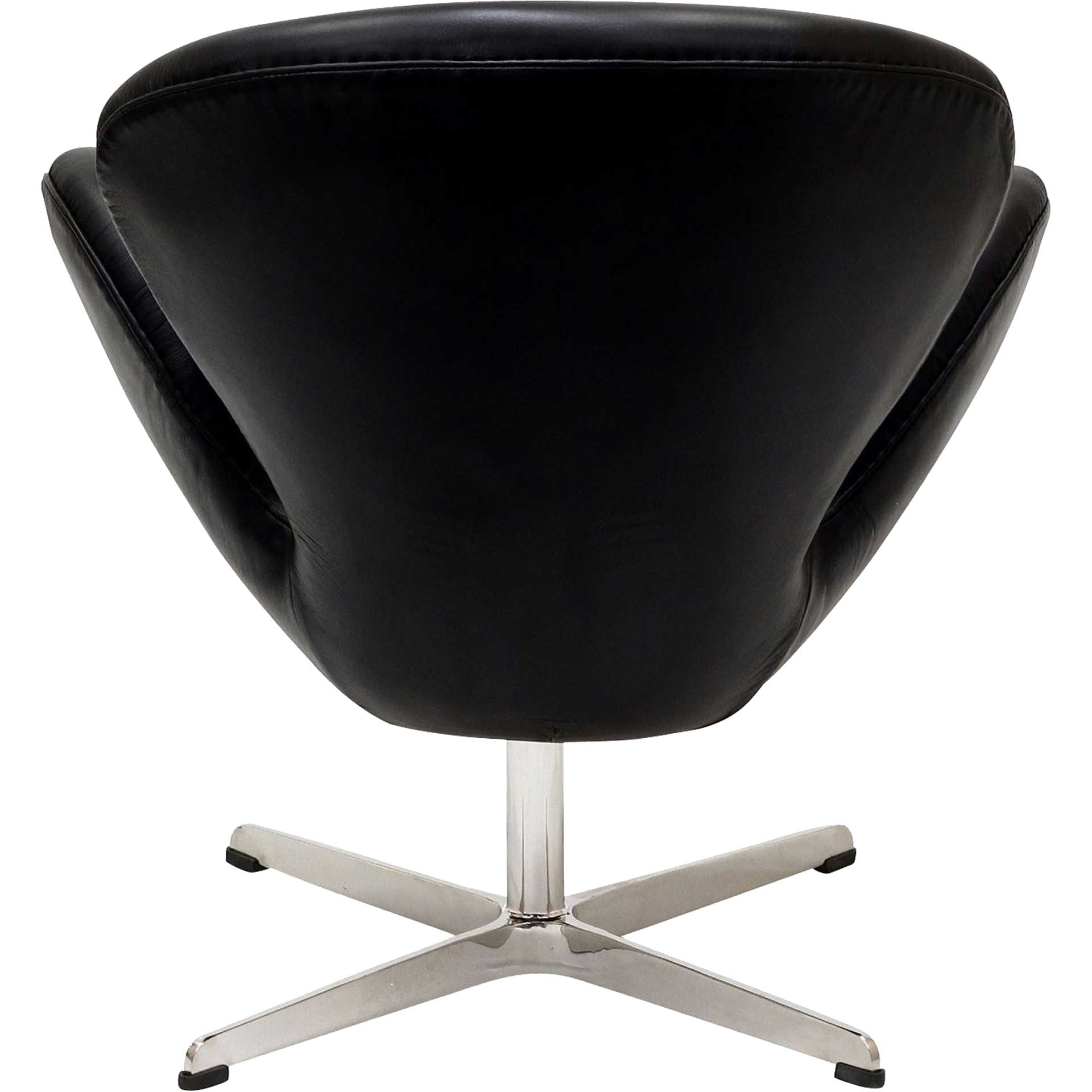 Wind Leather Lounge Chair Black