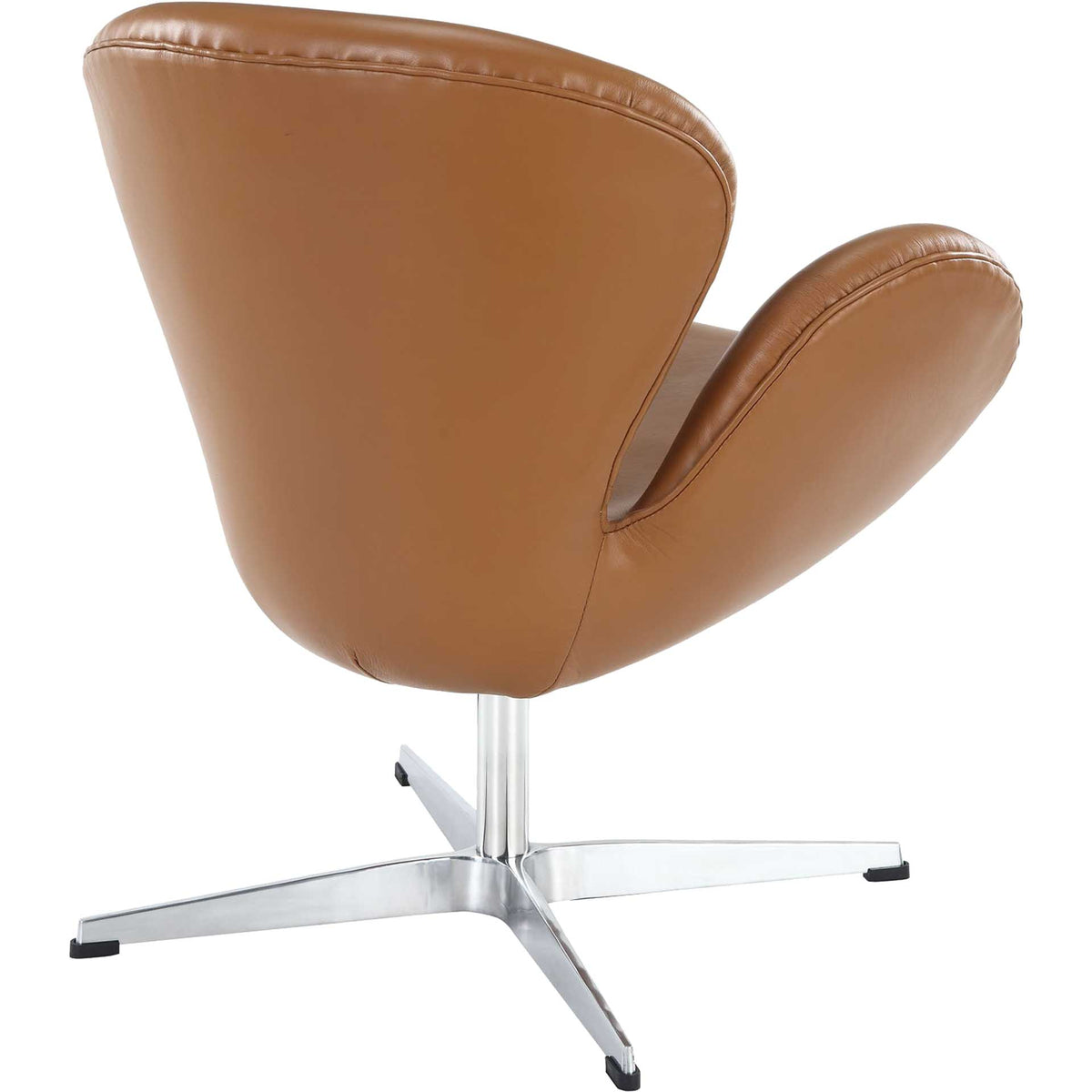 Wind Leather Lounge Chair Terracotta