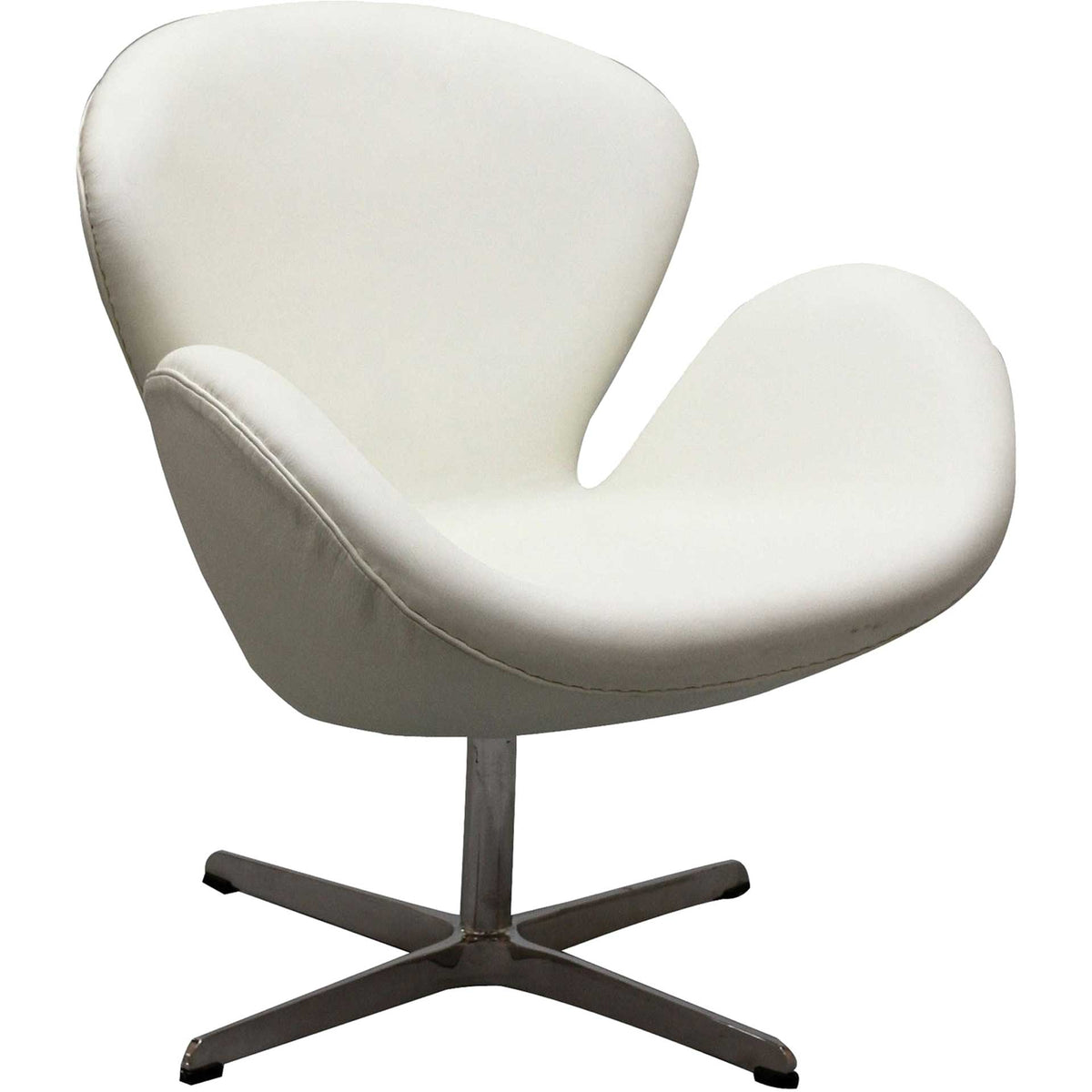Wind Leather Lounge Chair White