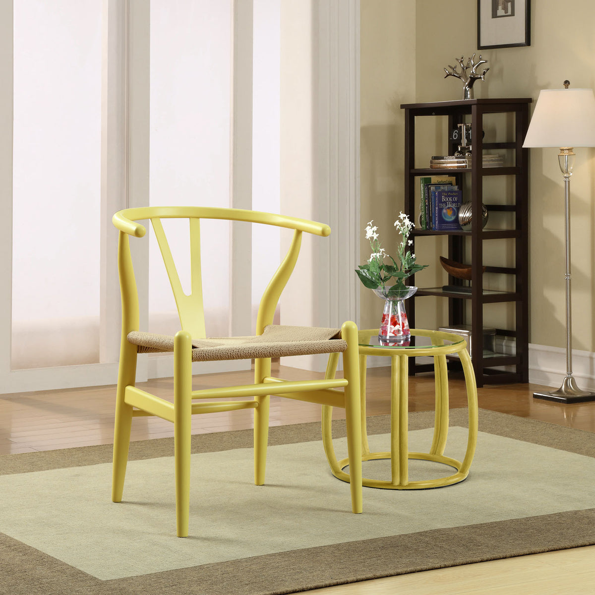 Amelot Wood Armchair Yellow