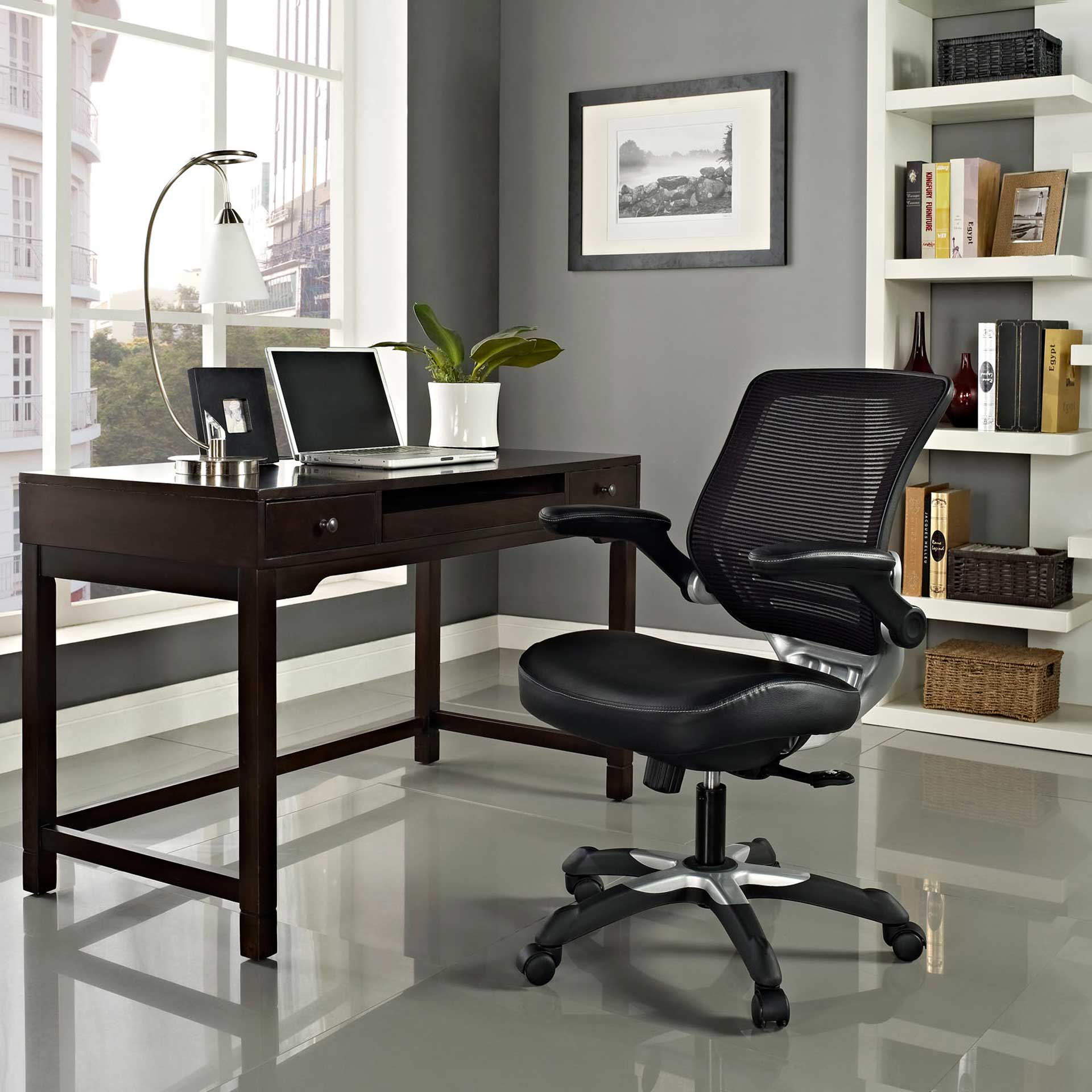Eloise Vinyl Office Chair Black