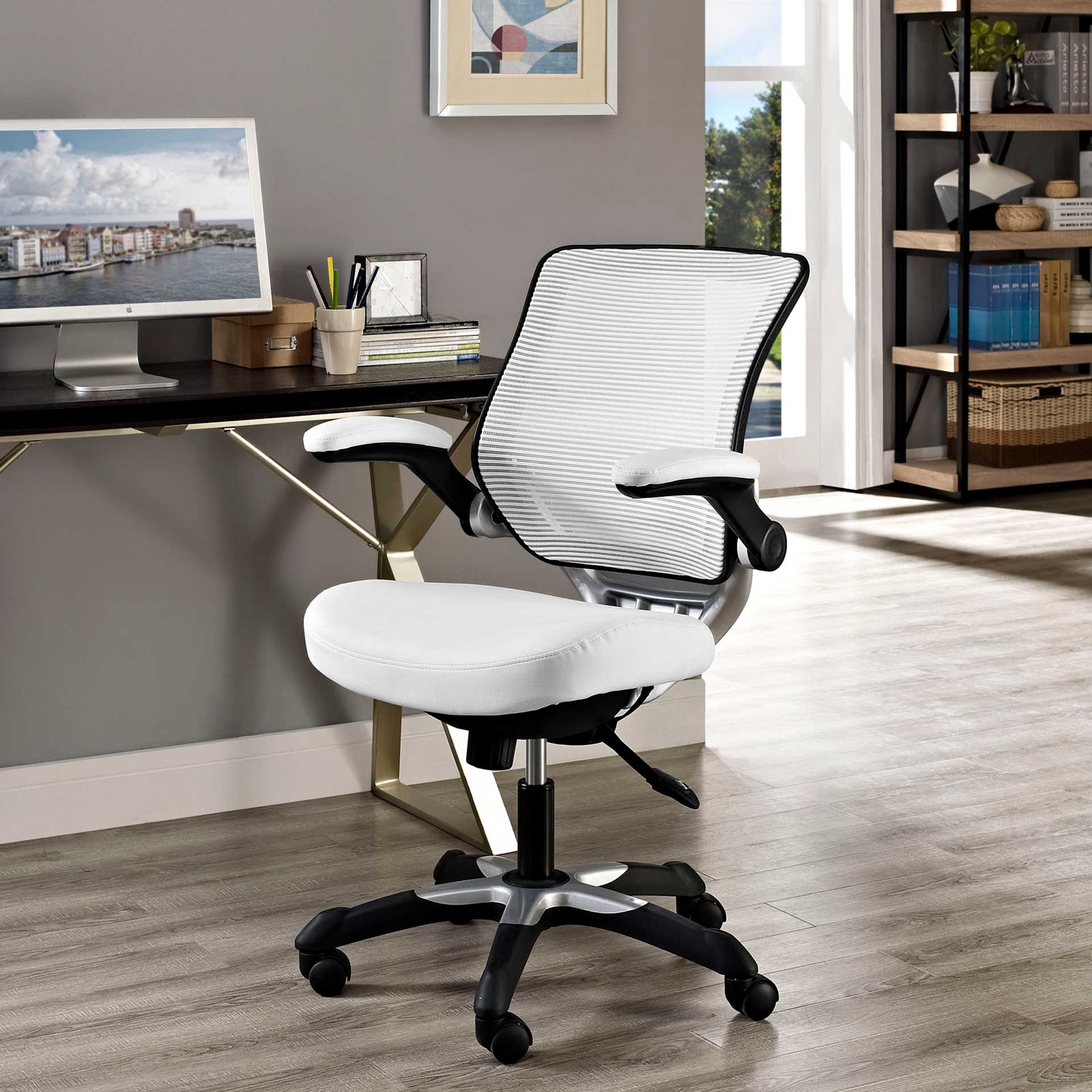 Eloise Vinyl Office Chair White