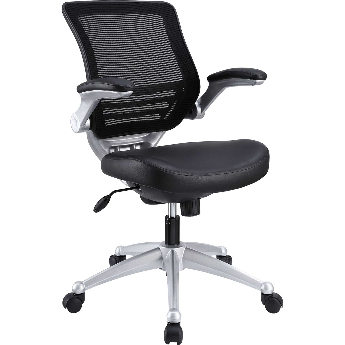 Eloise Leather Office Chair Black