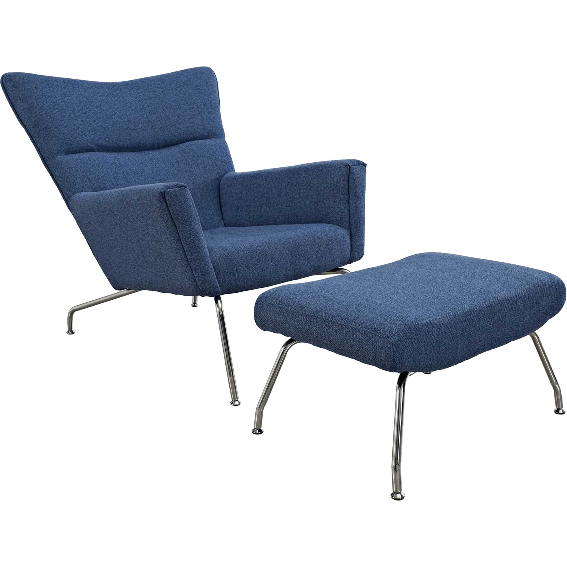 Clarell Lounge Chair Blue Tweed