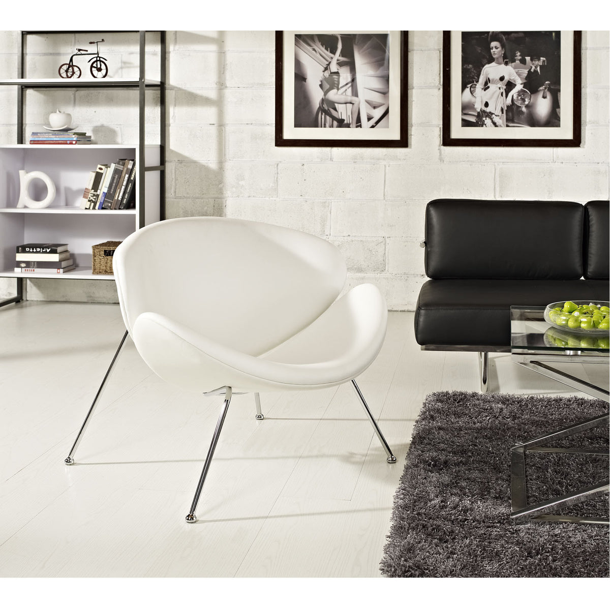 Nora Lounge Chair White