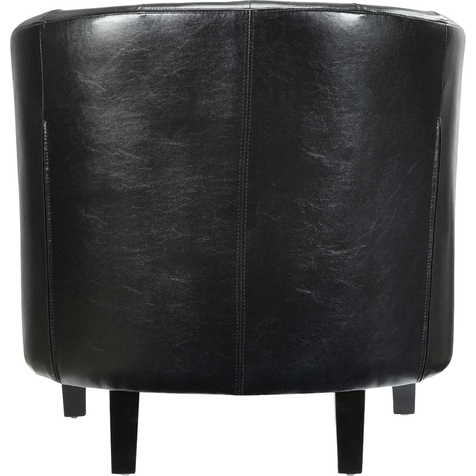 Paloma Upholstered Vinyl Armchair Black