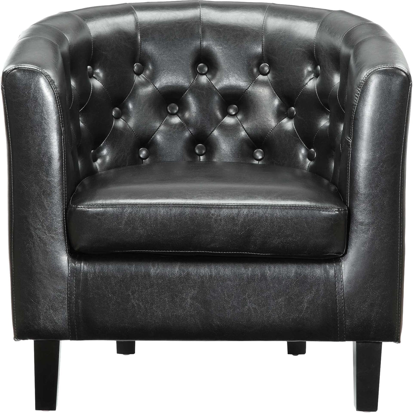 Paloma Upholstered Vinyl Armchair Black