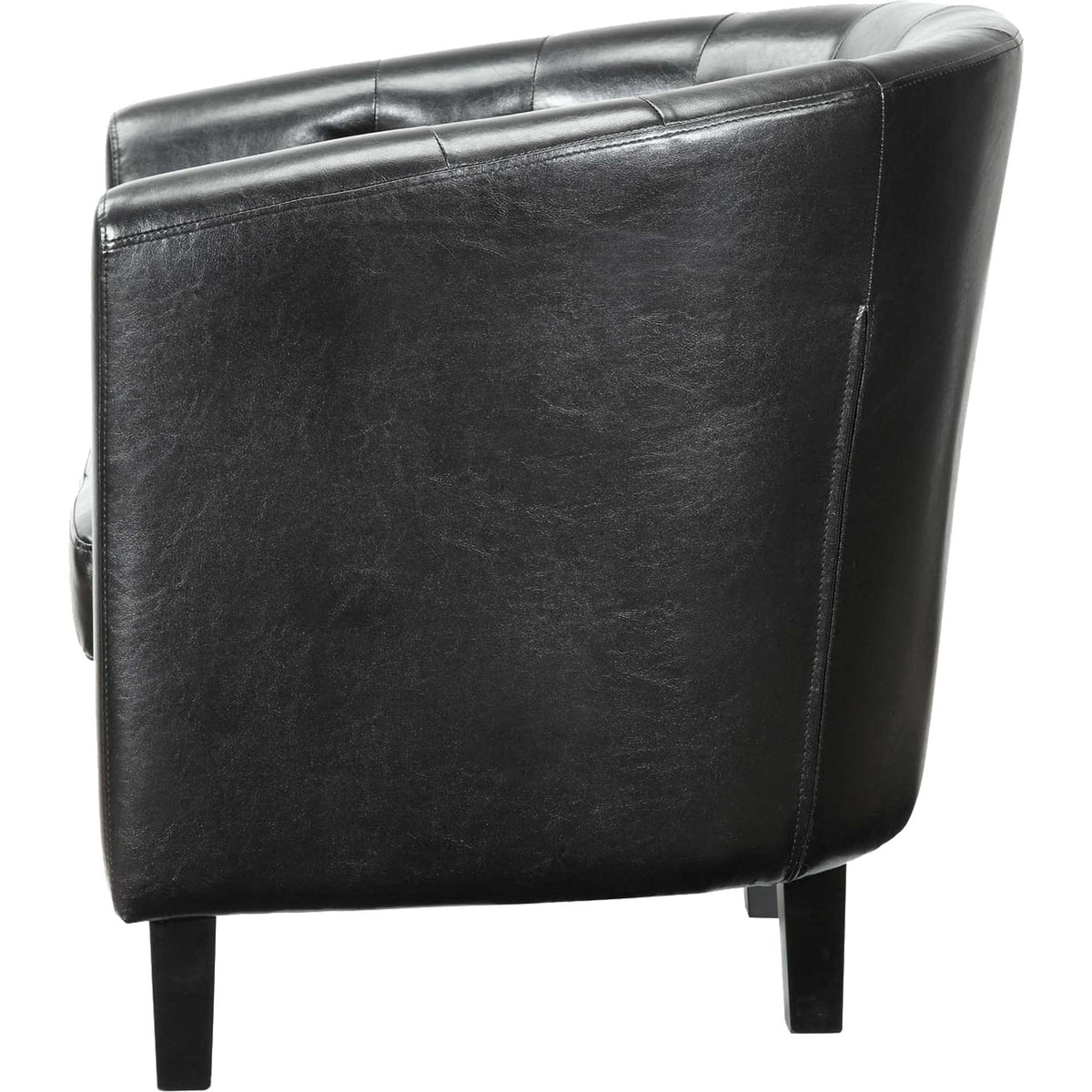 Paloma Upholstered Vinyl Armchair Black