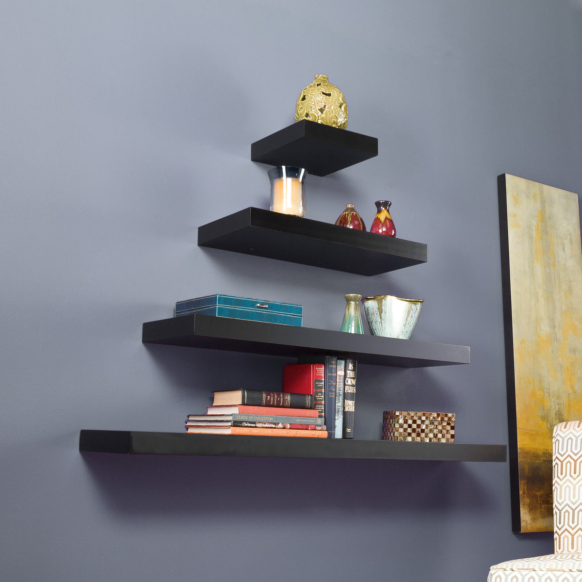 Cannes Floating Shelf Black