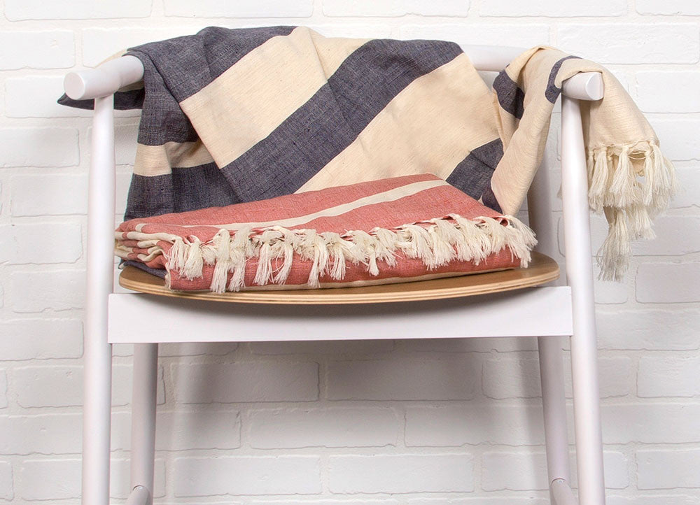 Essential Angora/Insignia Blue Throw