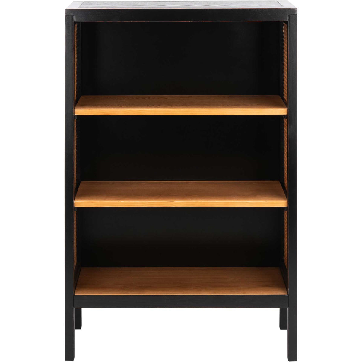Franklin 3 Shelf Wood Back Etagere Black/Light Natural