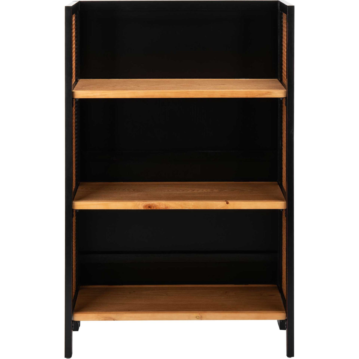 Franklin 3 Shelf Open Top Etagere Black/Light Natural
