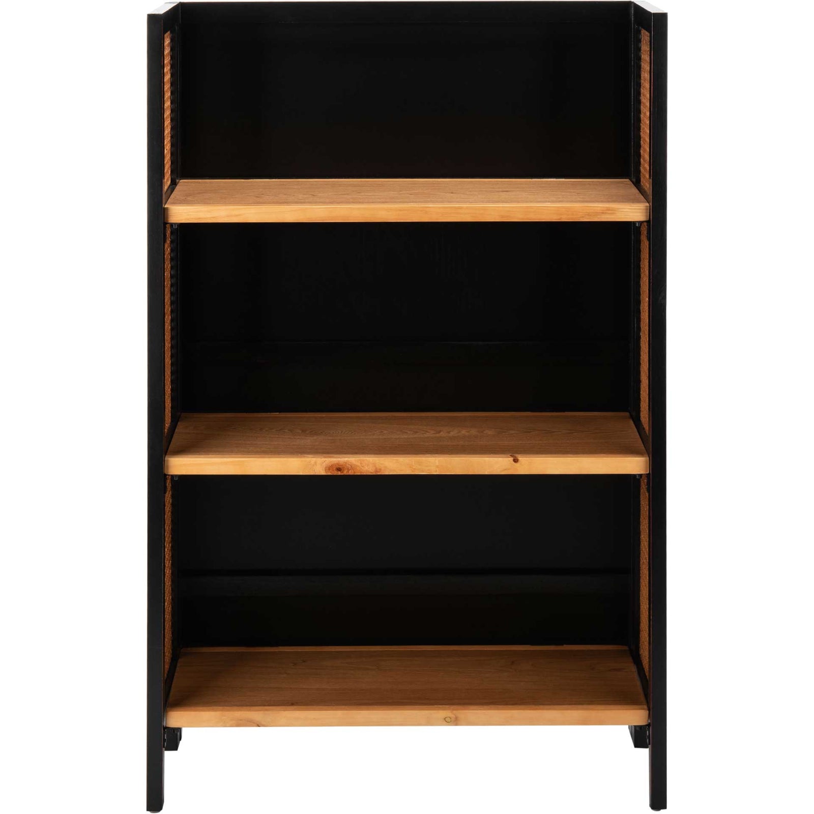 Franklin 3 Shelf Open Top Etagere Black/Light Natural