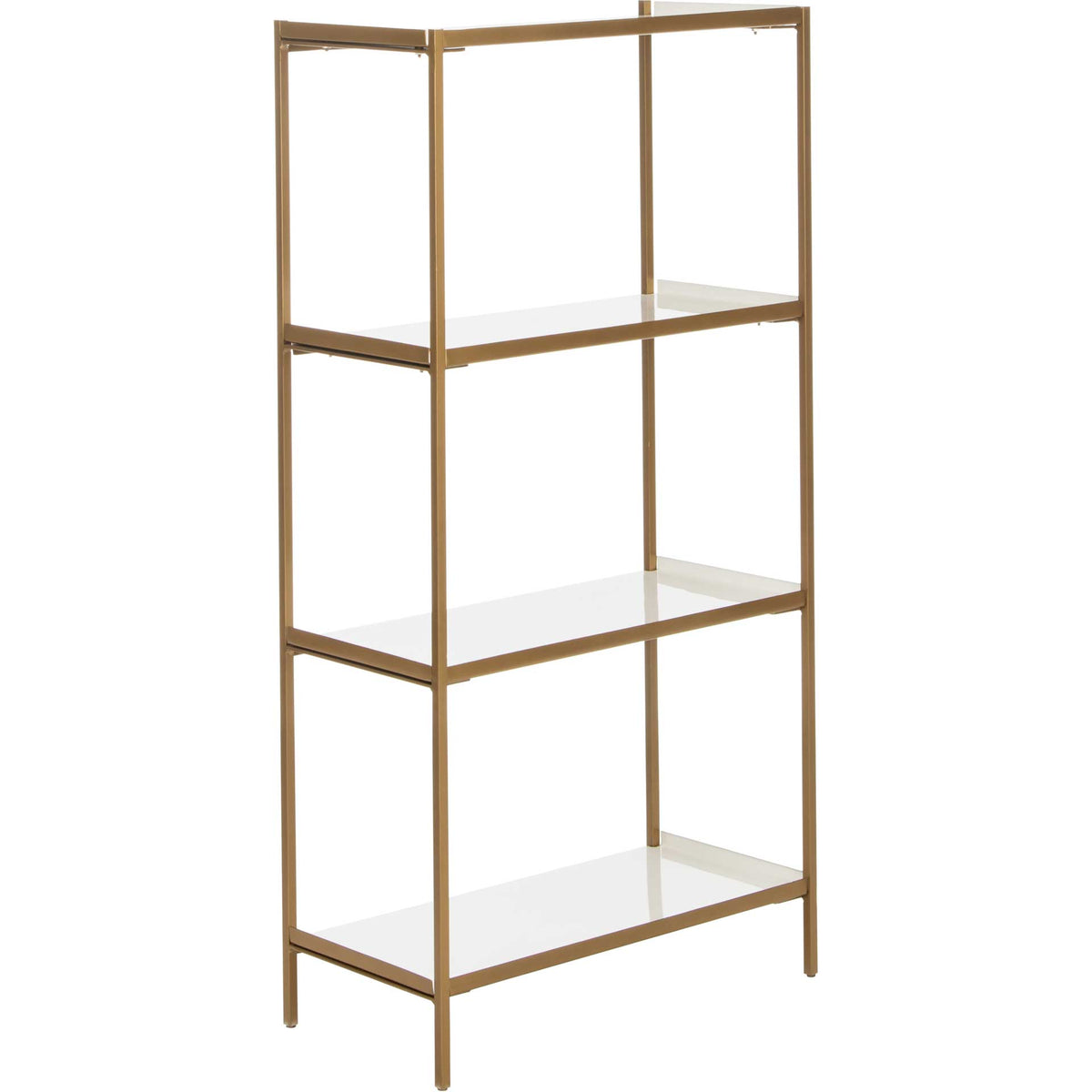 Darby 4 Tier Etagere White/Brass
