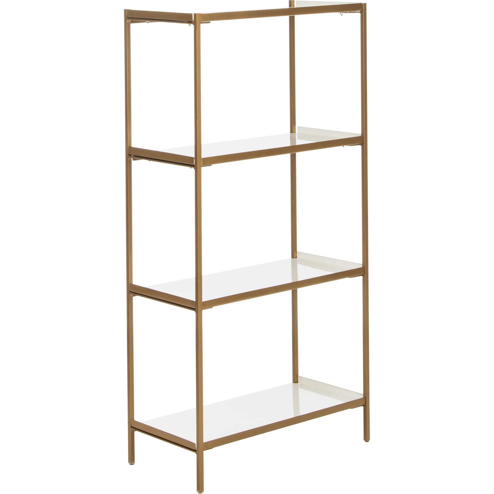 Darby 4 Tier Etagere White/Brass