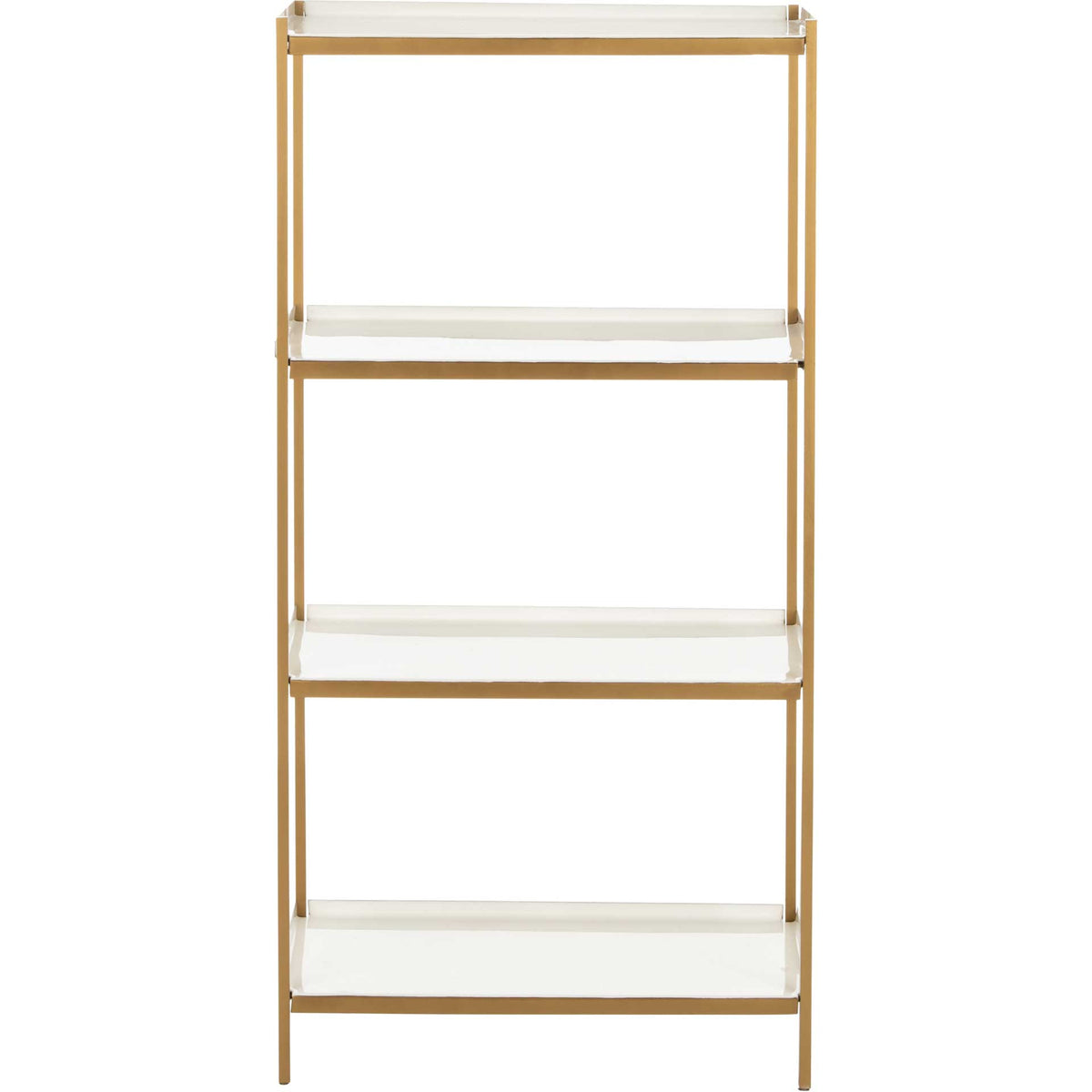 Darby 4 Tier Etagere White/Brass