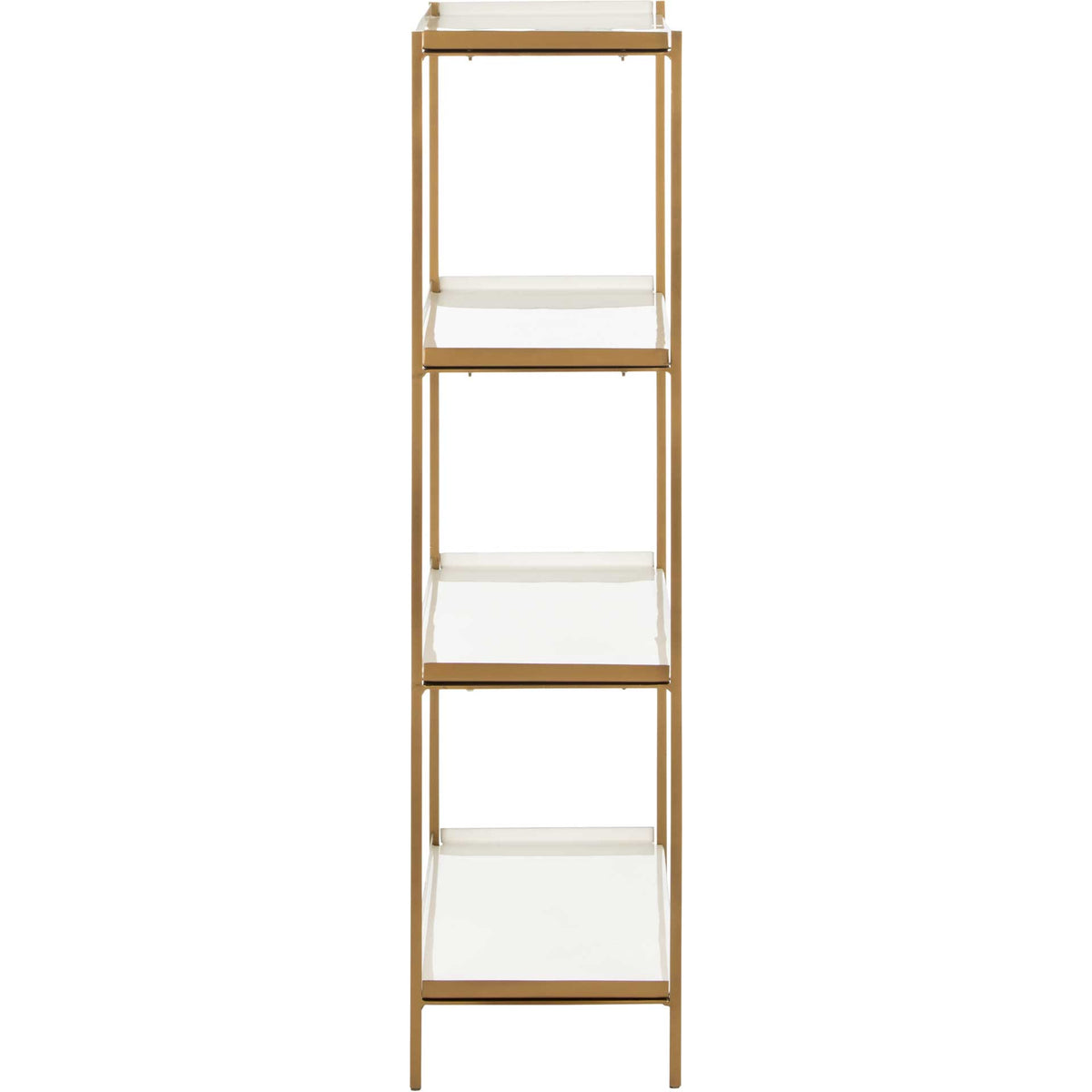 Darby 4 Tier Etagere White/Brass