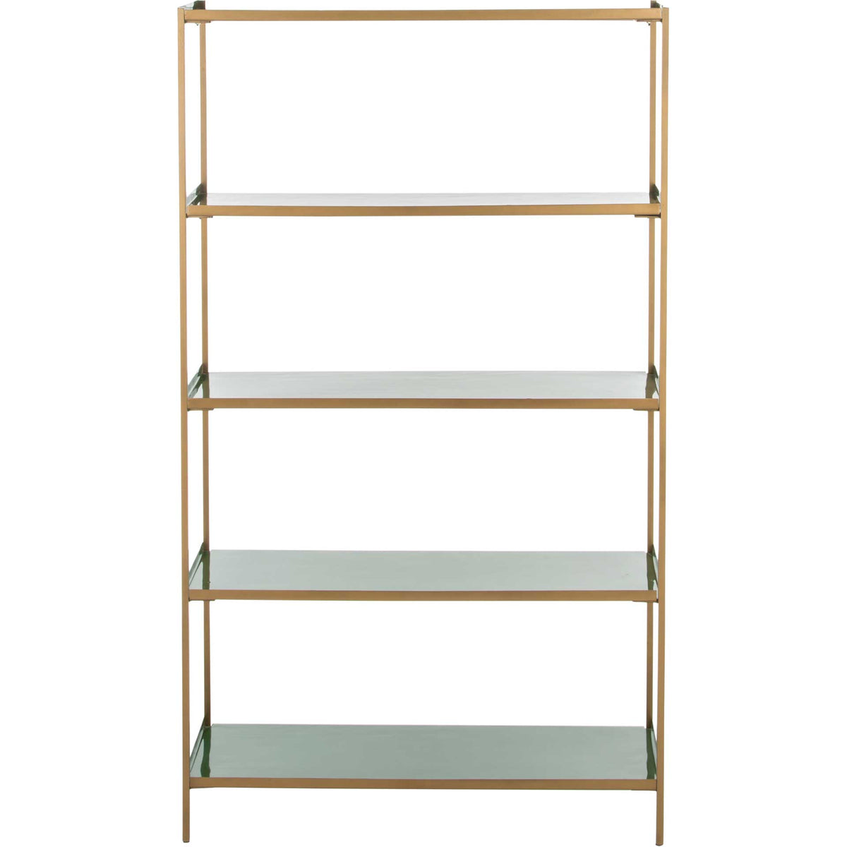 Judson 5 Tier Etagere Green/Brass