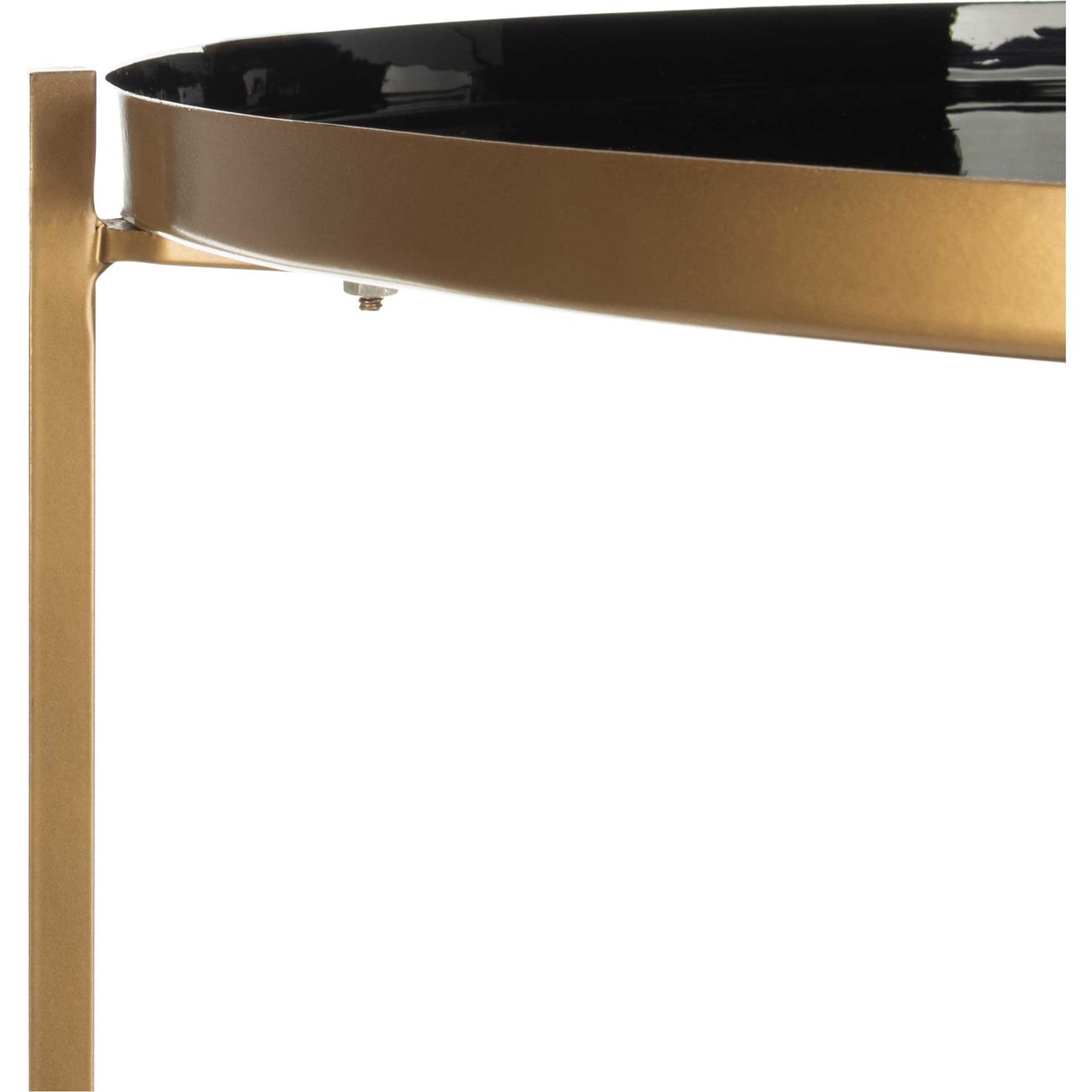 Tiana Round 5 Tier Etagere Black/Brass