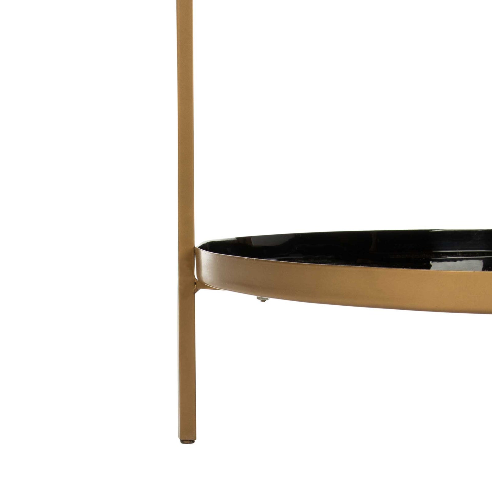 Tiana Round 5 Tier Etagere Black/Brass