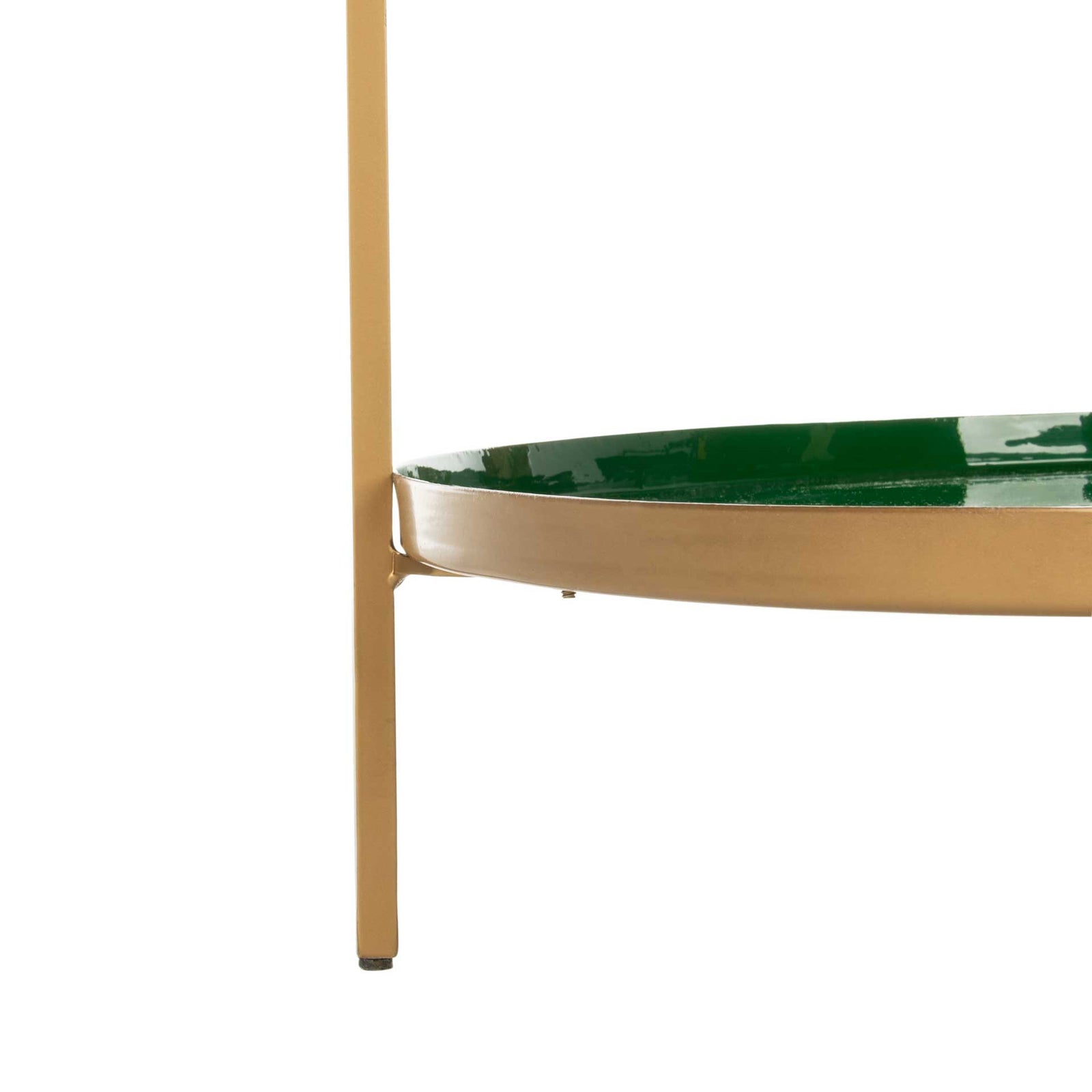 Tiana Round 5 Tier Etagere Hunter Green/Brass