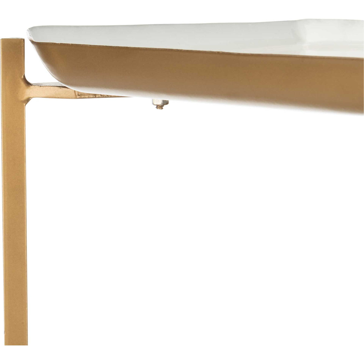 Sybella 5 Tier Etagere White/Brass