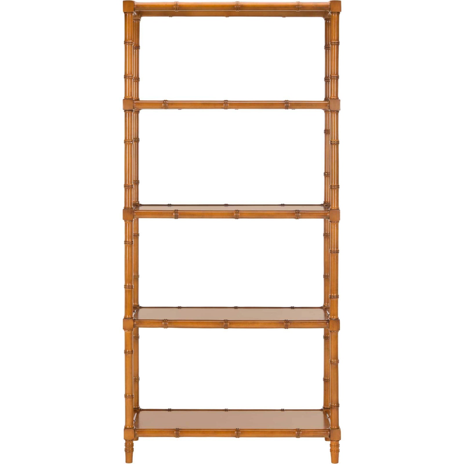 Eban Modern Coastal 4 Tier Etagere Brown