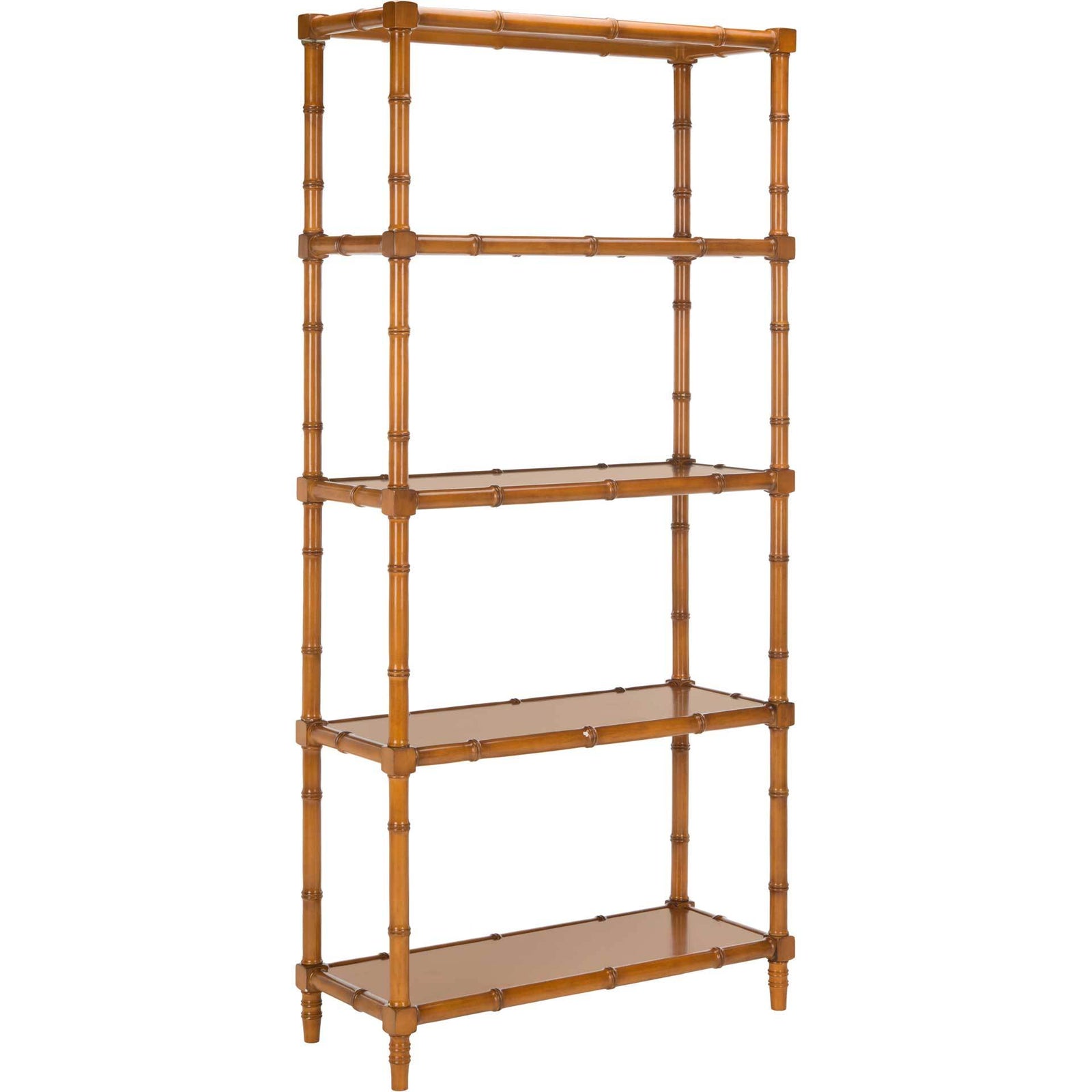 Eban Modern Coastal 4 Tier Etagere Brown