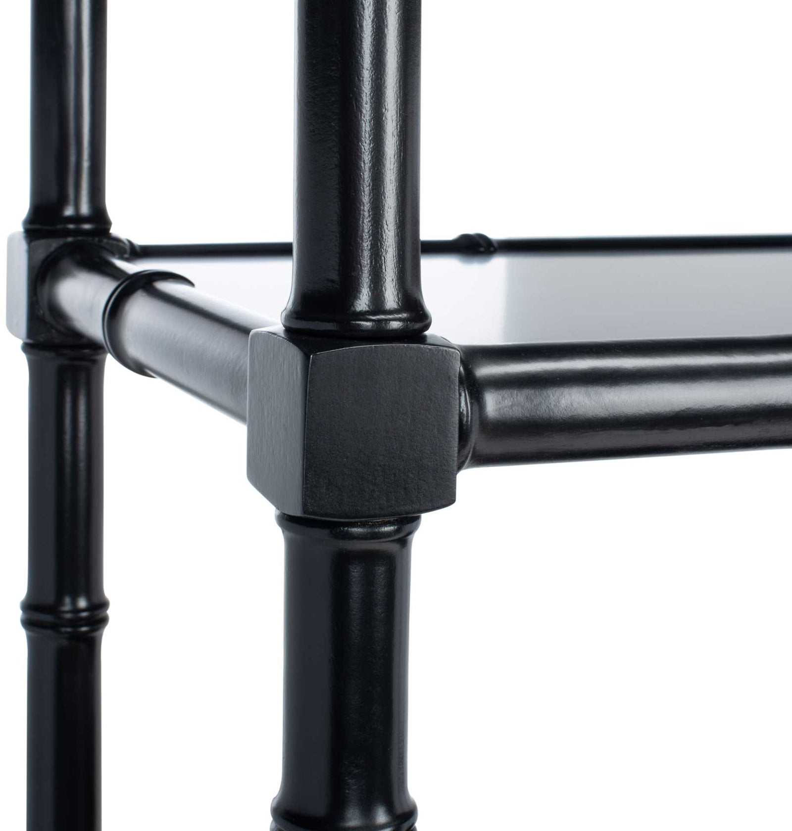 Eban Modern Coastal 4 Tier Etagere Black