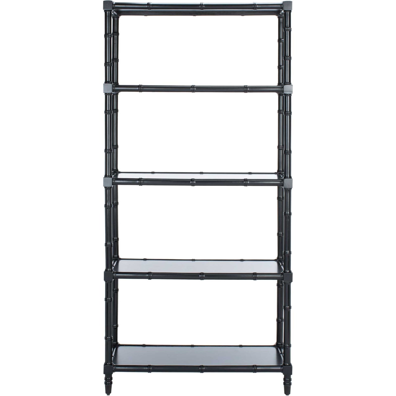 Eban Modern Coastal 4 Tier Etagere Black