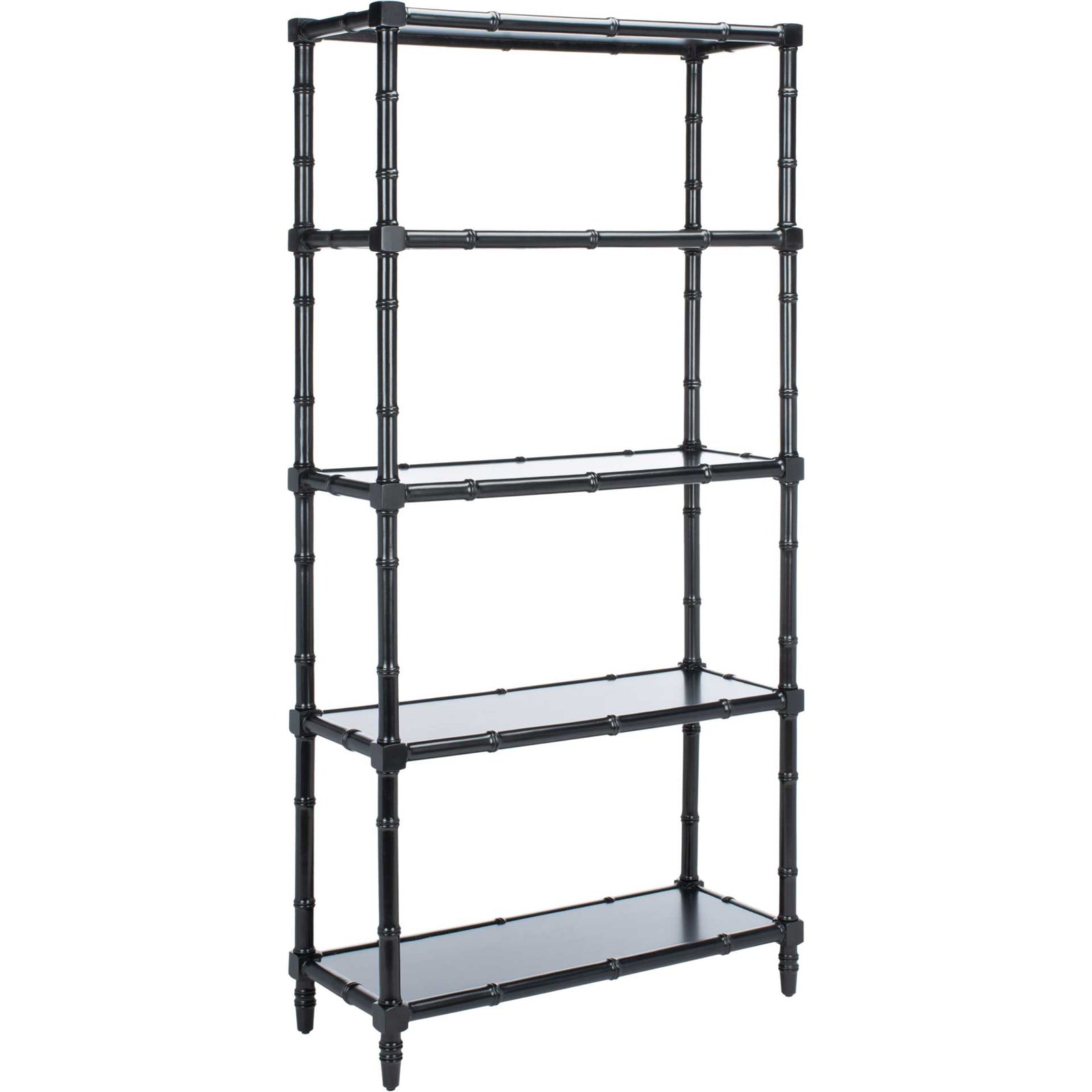 Eban Modern Coastal 4 Tier Etagere Black