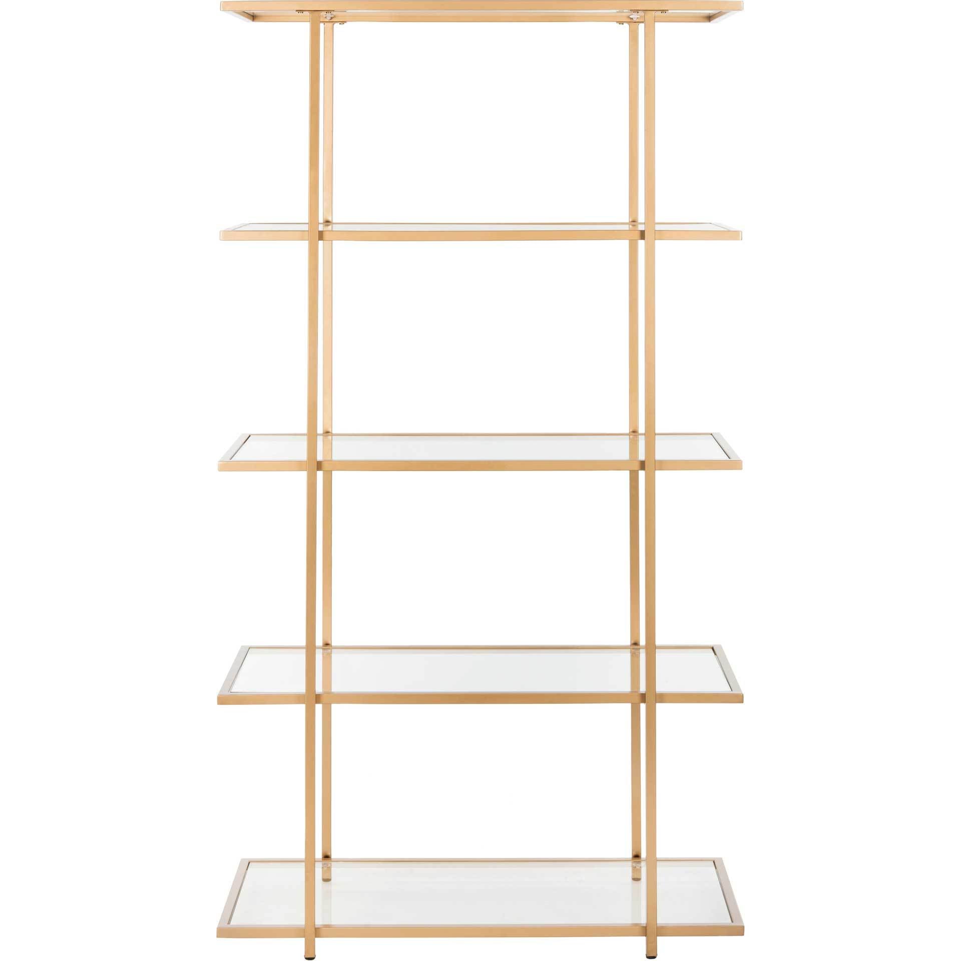 Franco 5 Tier Etagere Gold/Clear
