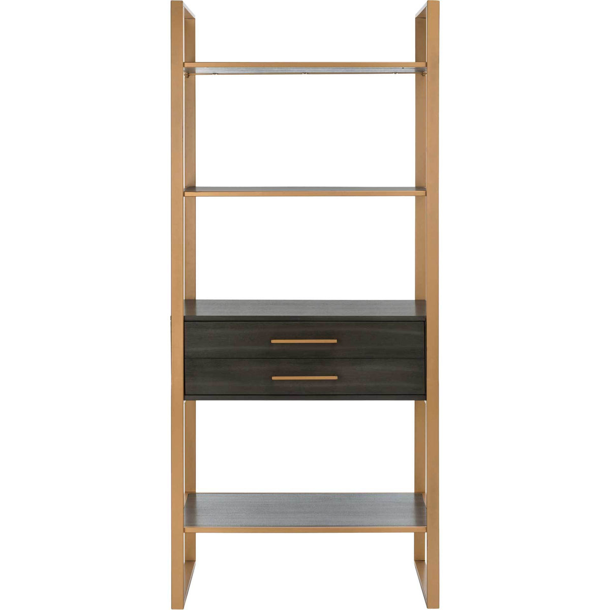 Skadi 4 Tier 1 Drawer Etagere Gold/Gray Oak