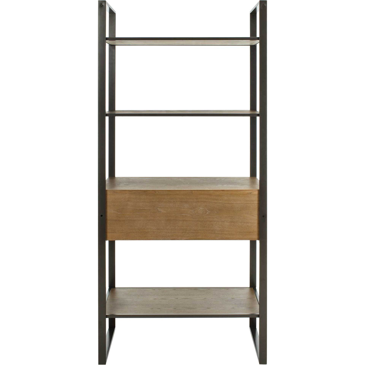 Skadi 4 Tier 1 Drawer Etagere Gun Metal/Rustic Oak
