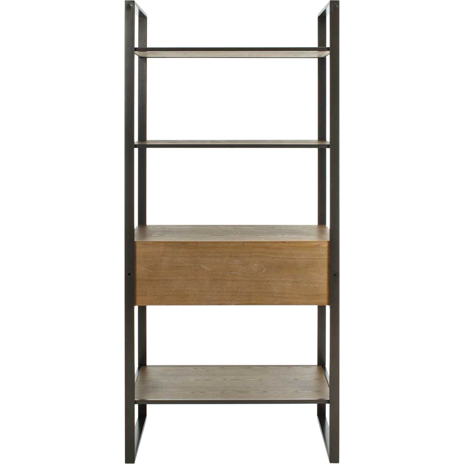 Skadi 4 Tier 1 Drawer Etagere Gun Metal/Rustic Oak