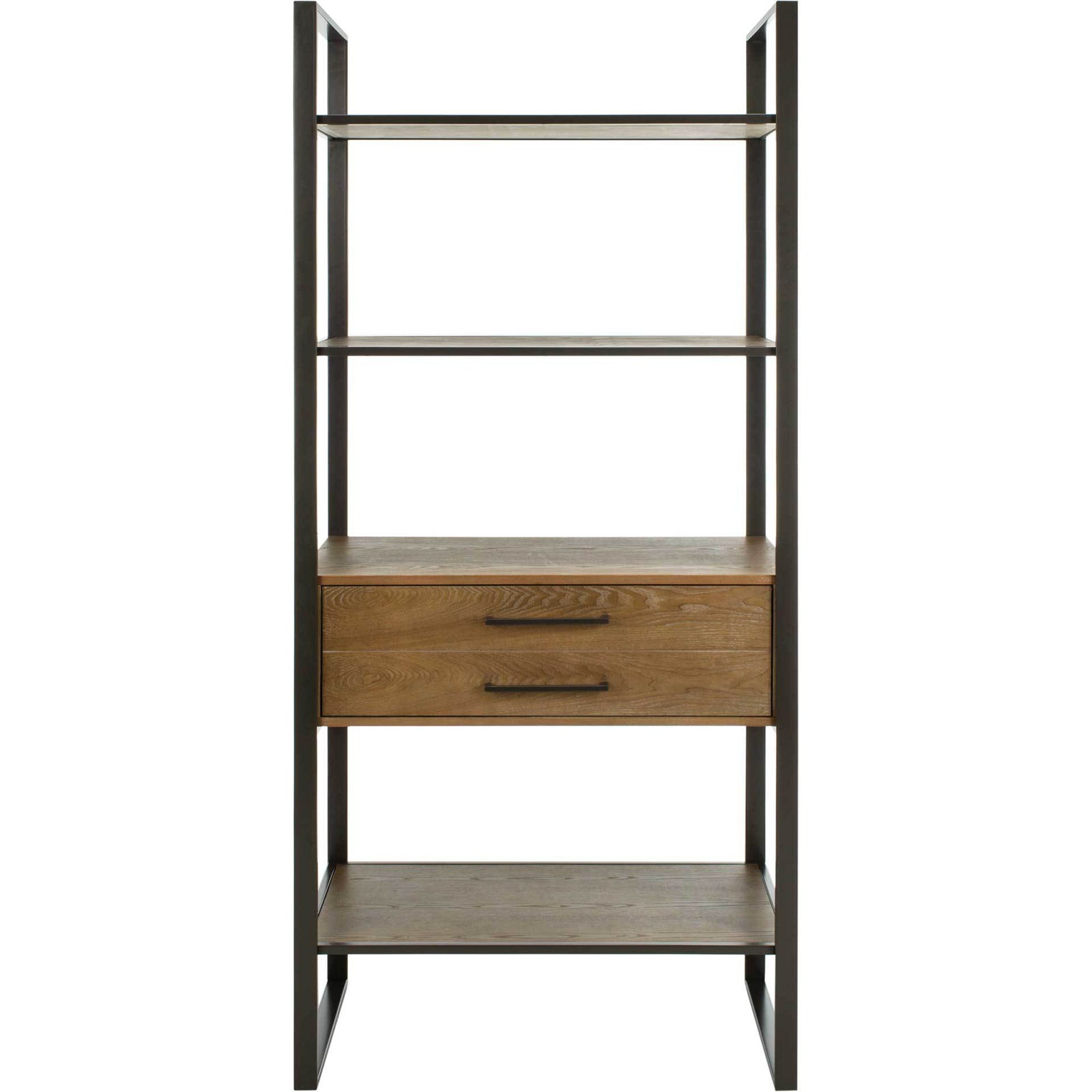 Skadi 4 Tier 1 Drawer Etagere Gun Metal/Rustic Oak