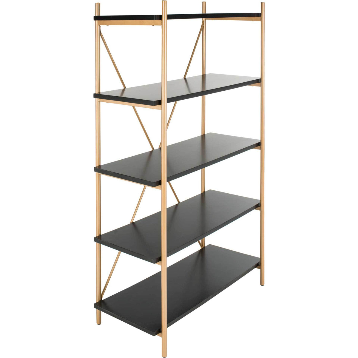 Ridge 5 Tier Etagere Gold Liquid/Black