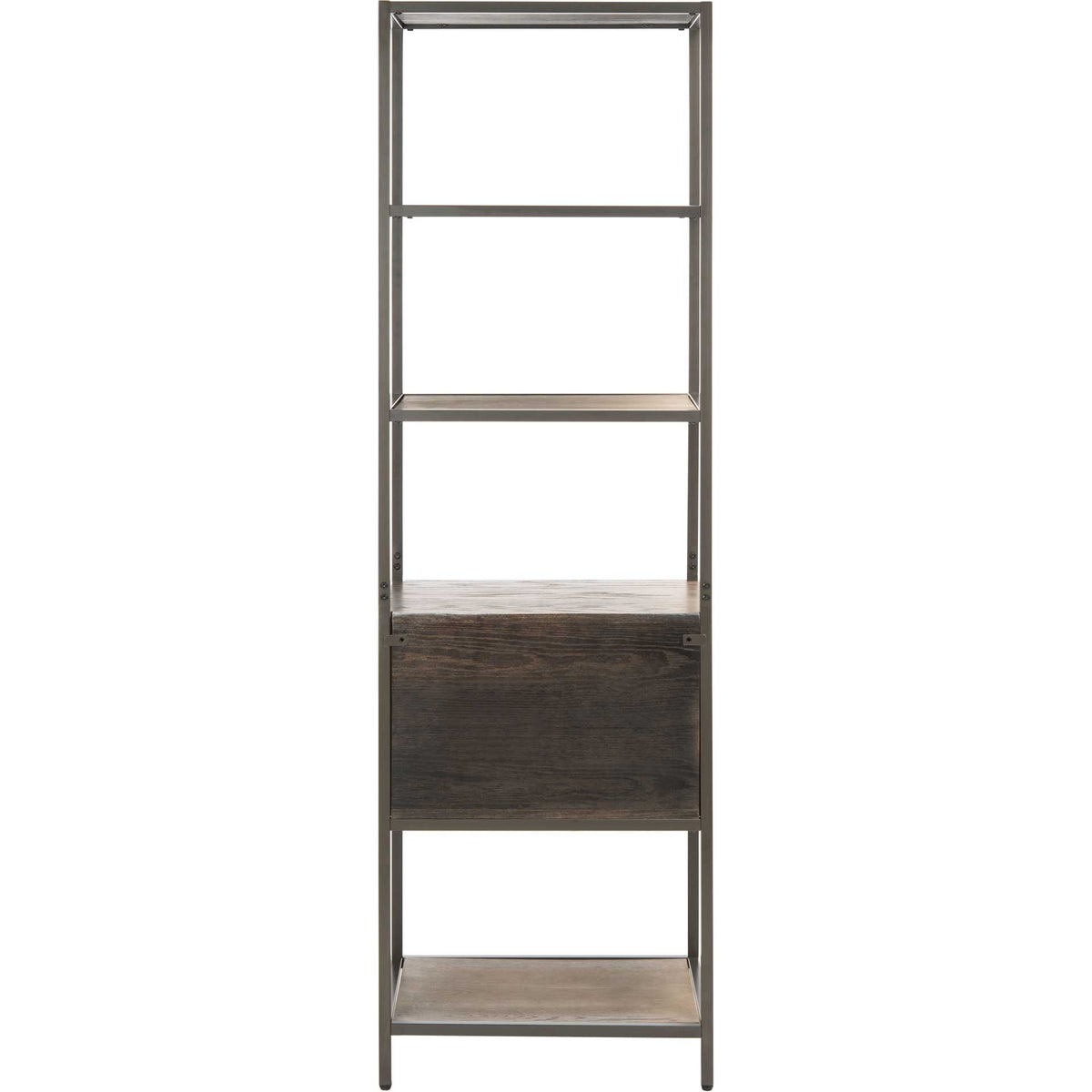 Johannes 5 Shelf 1 Drawer Etagere Rustic Oak/Gunmetal