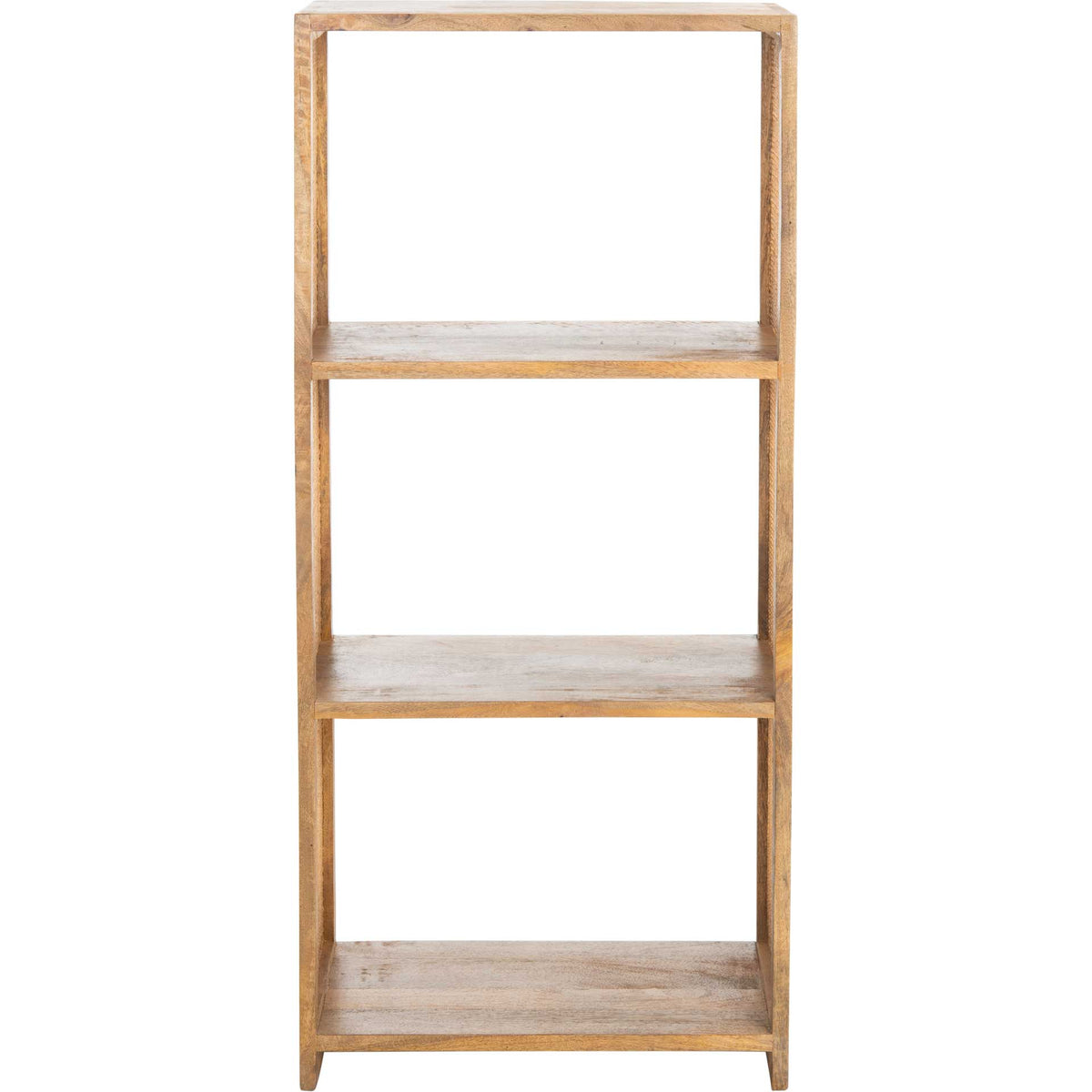 Three open wood shelves maximize vertical storage with a clean, airy silhouette || ETG6501C || front_studio